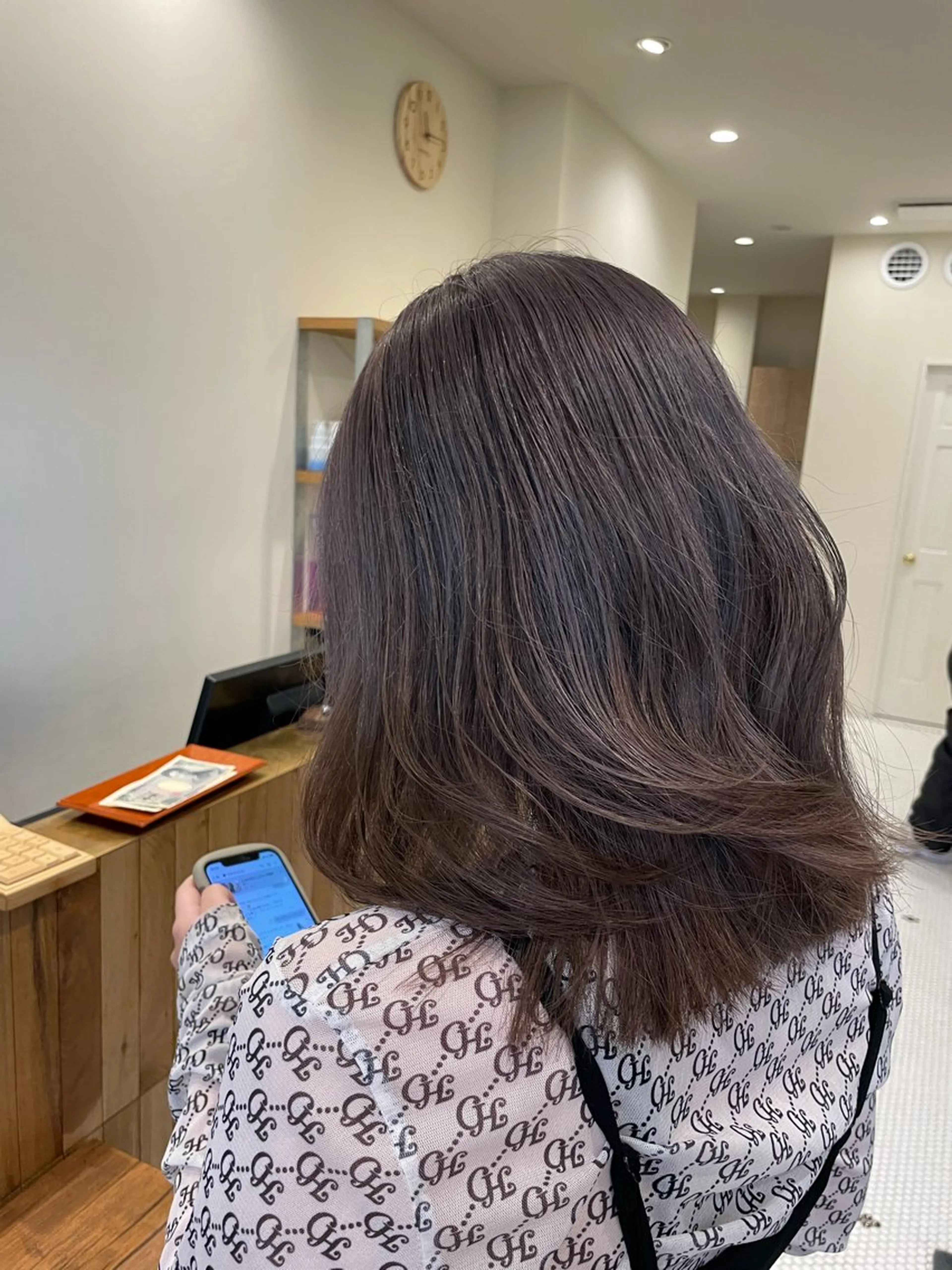 ミディアム カラー ブリーチ 透明感カラー トリートメント 似合わせカット‪// 鶴我万唯華のヘアスタイル