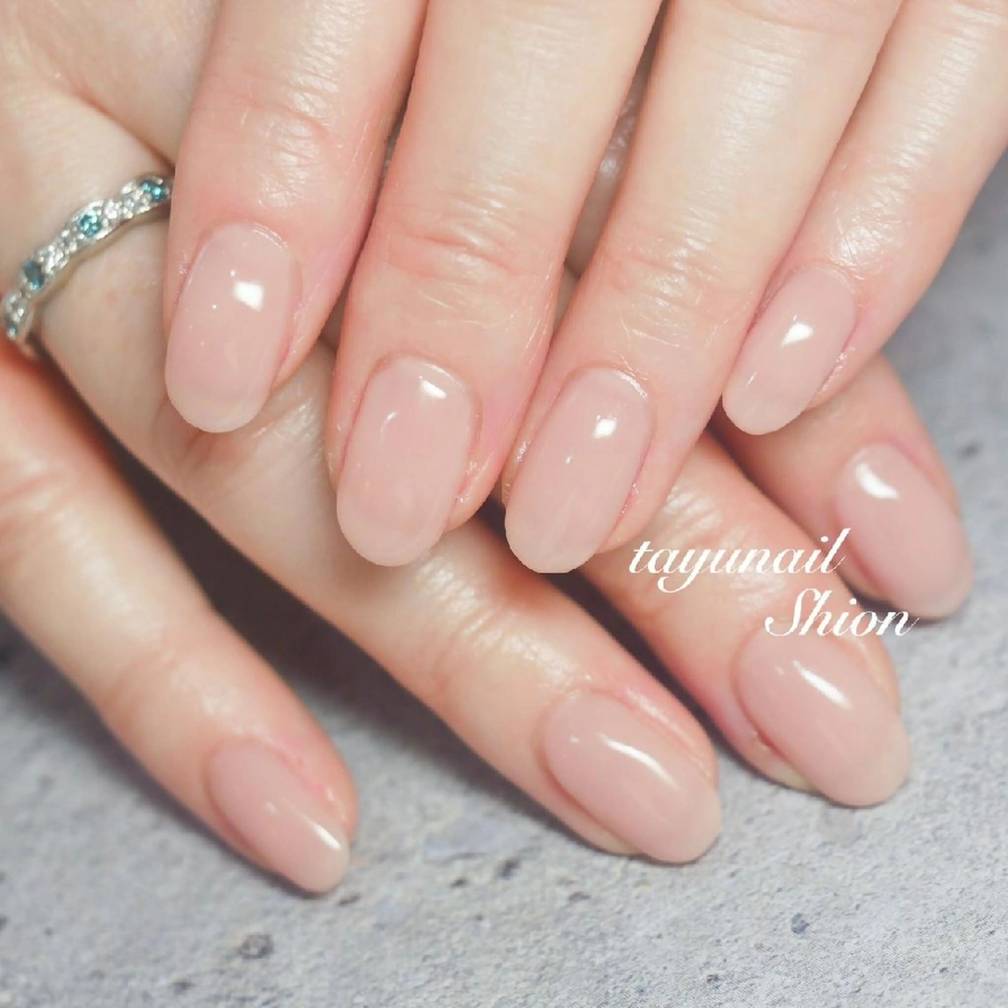 ネイル ブルー ジェルネイル ワンカラーネイル パラジェル 春ネイル ネイルサロン 【たゆnail】のネイルデザイン