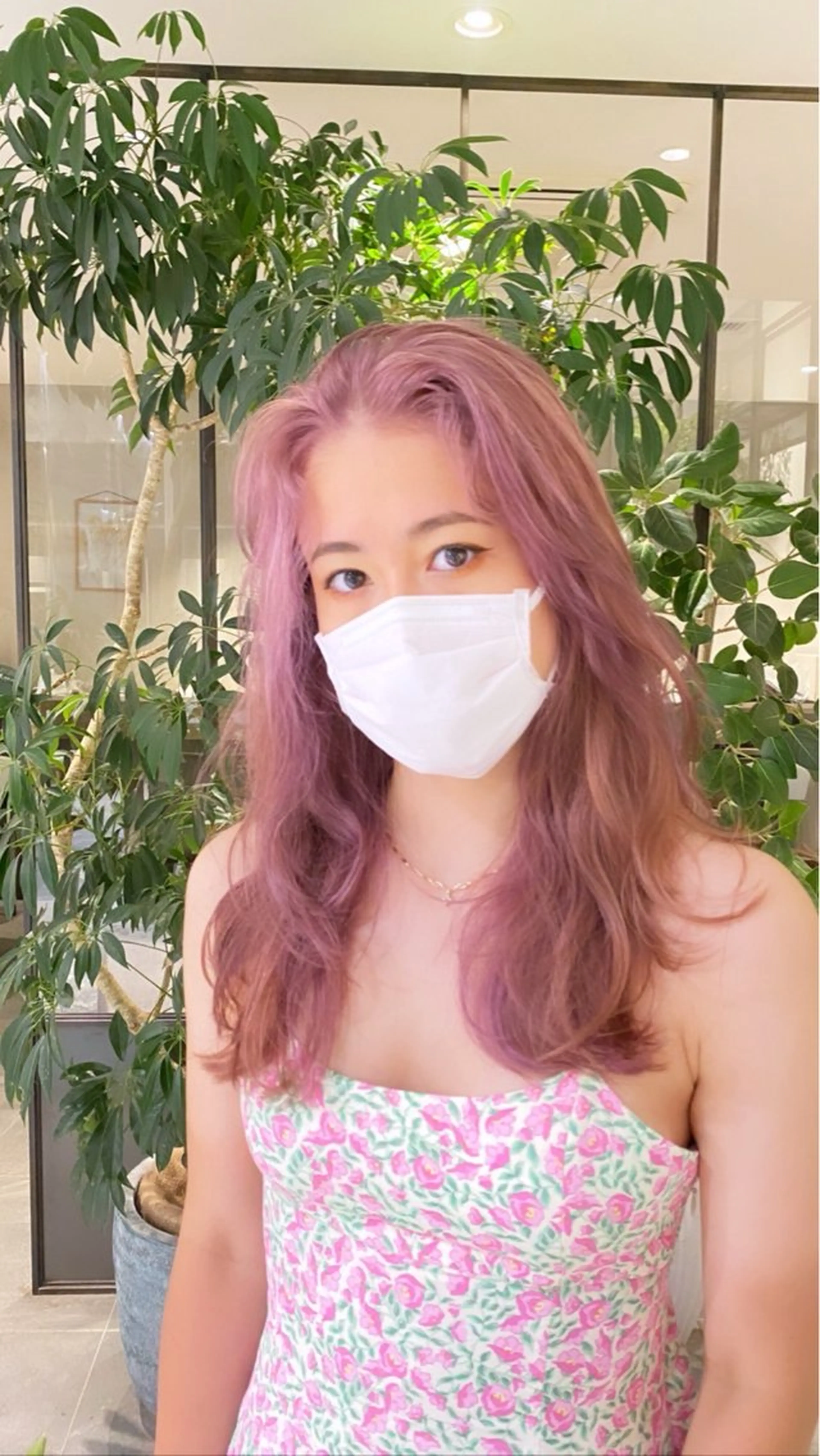 セミロング カラー ハイトーン×髪質改善 Gran Luciaのヘアスタイル