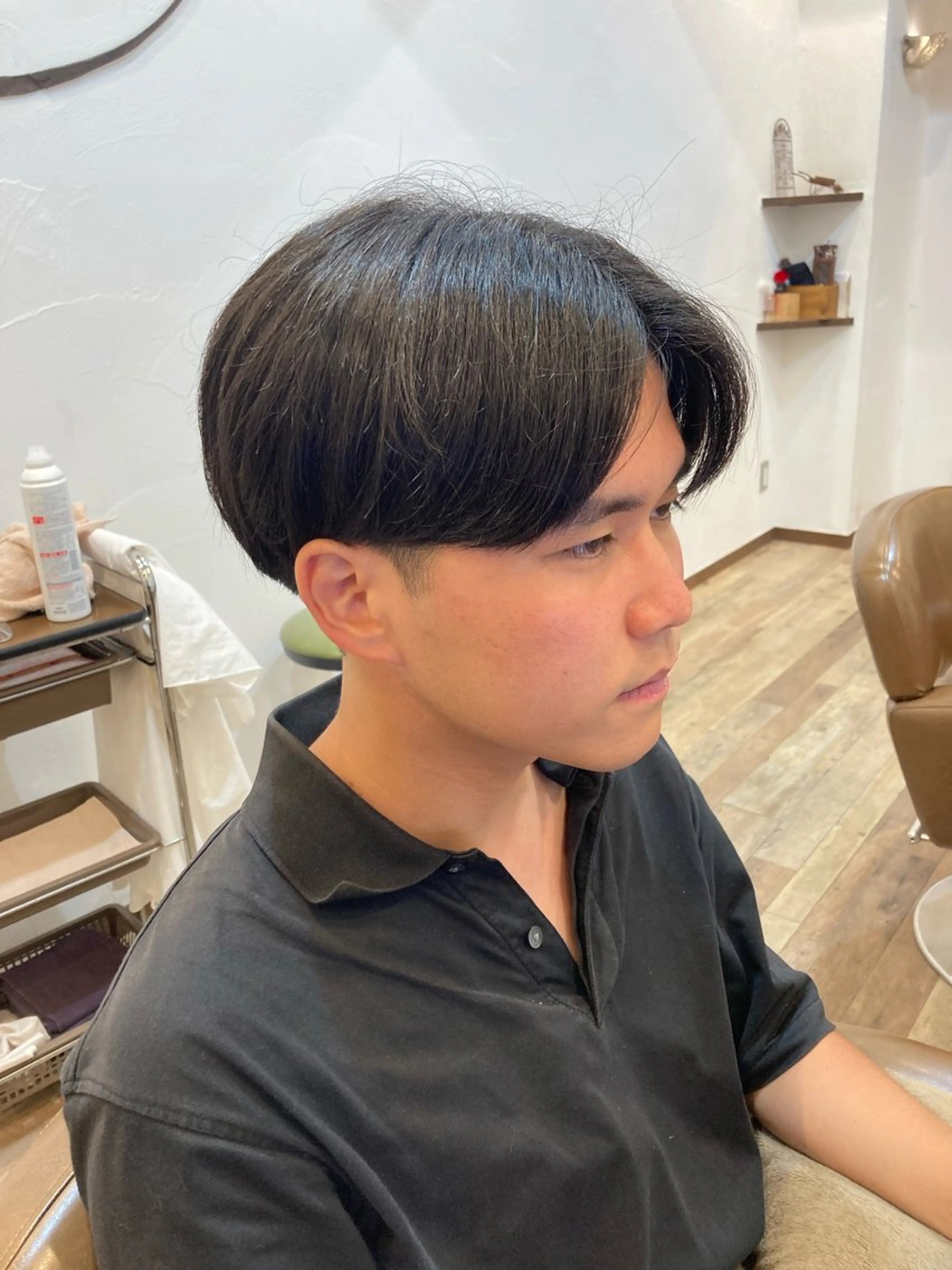 ミディアム パーマ メンズ カット特化型 美容師/栗本のヘアスタイル