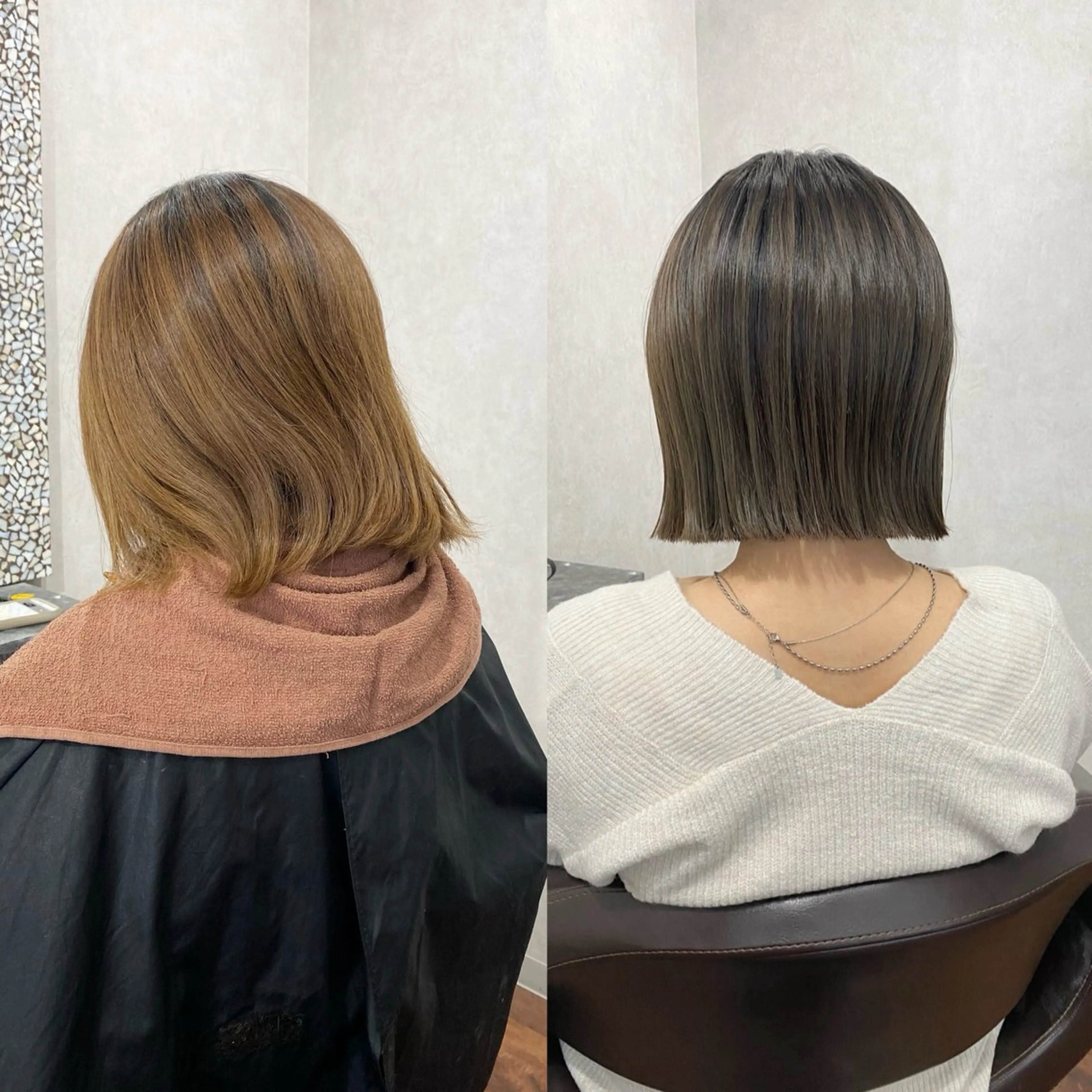 ミディアム 切りっぱなしボブ ボブ ＳＨＩ ＺＵのヘアスタイル