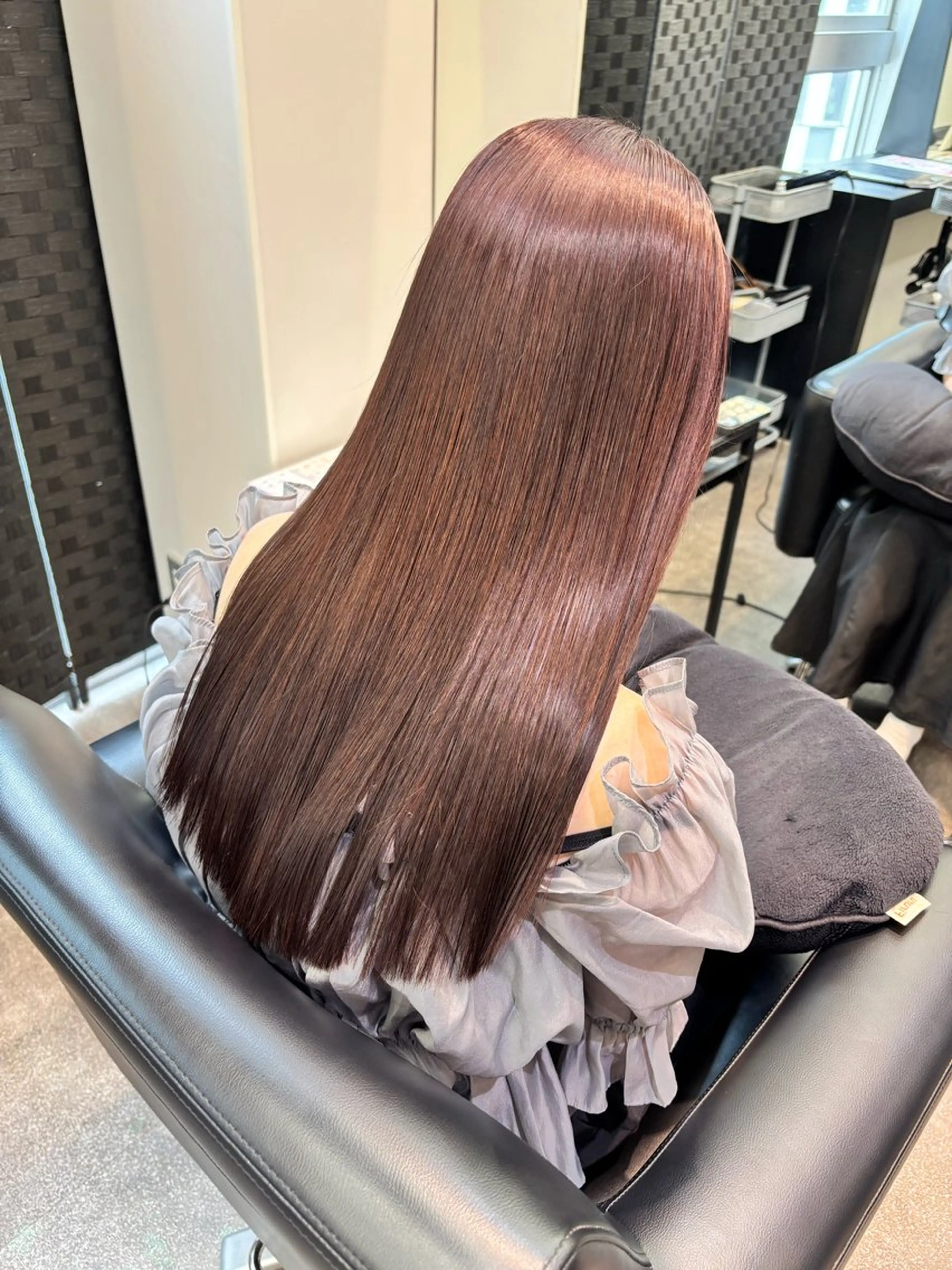 ロング カラー ブリーチ ブラウンカラー 透明感カラー ダブルカラー ブリーチなしカラー ブリーチなし ダブルカラー/ゆなのヘアスタイル