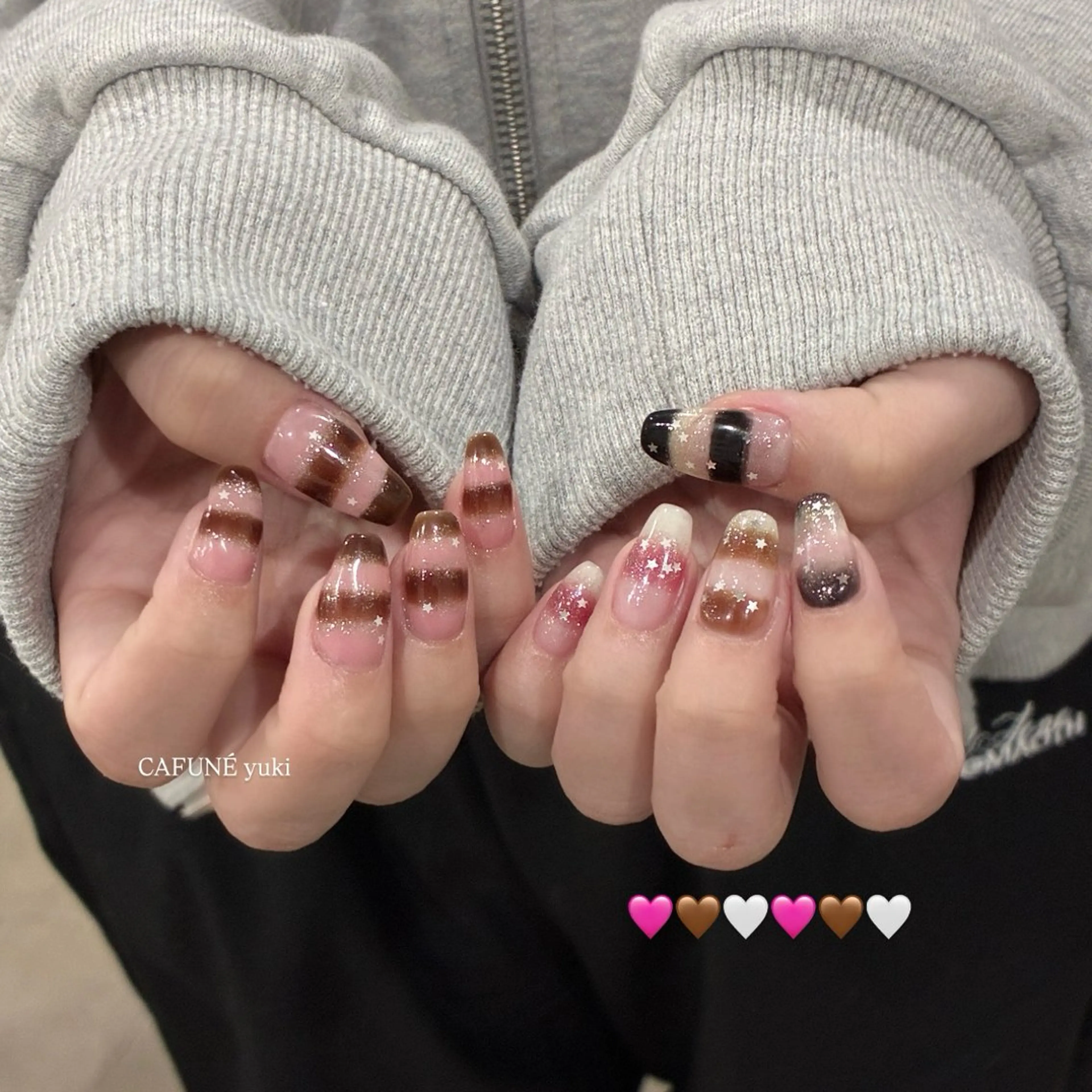 ネイル ハンドネイル 🎼CAFUNÉ_ TOKYO.•*¨のネイルデザイン