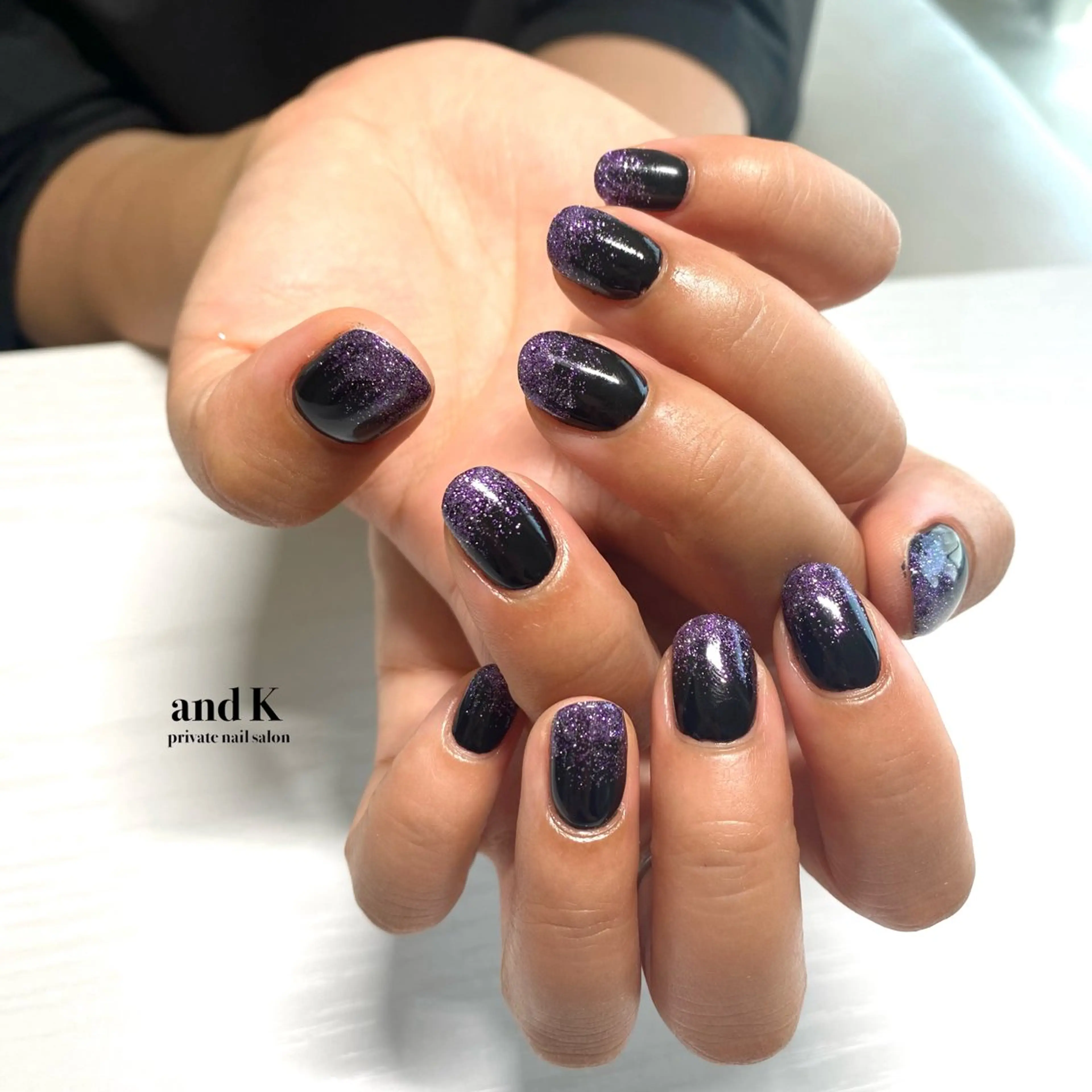ネイル フラッシュネイル グラデーション ラメ(グリッター) ラメグラデーション andK nail salonのネイルデザイン