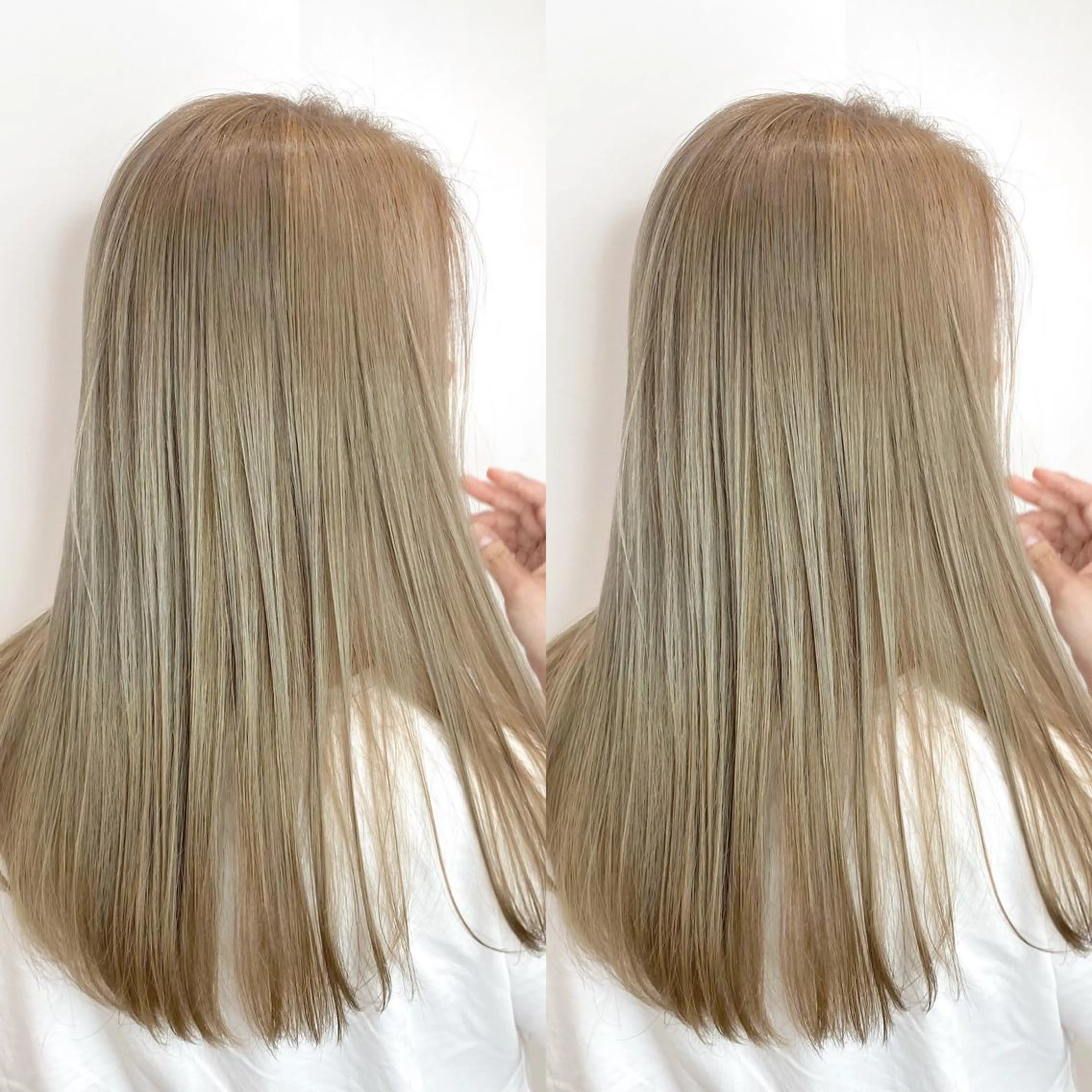 セミロング カラー 🌙HIZUKI🌙 ハイトーン 艶髪のヘアスタイル
