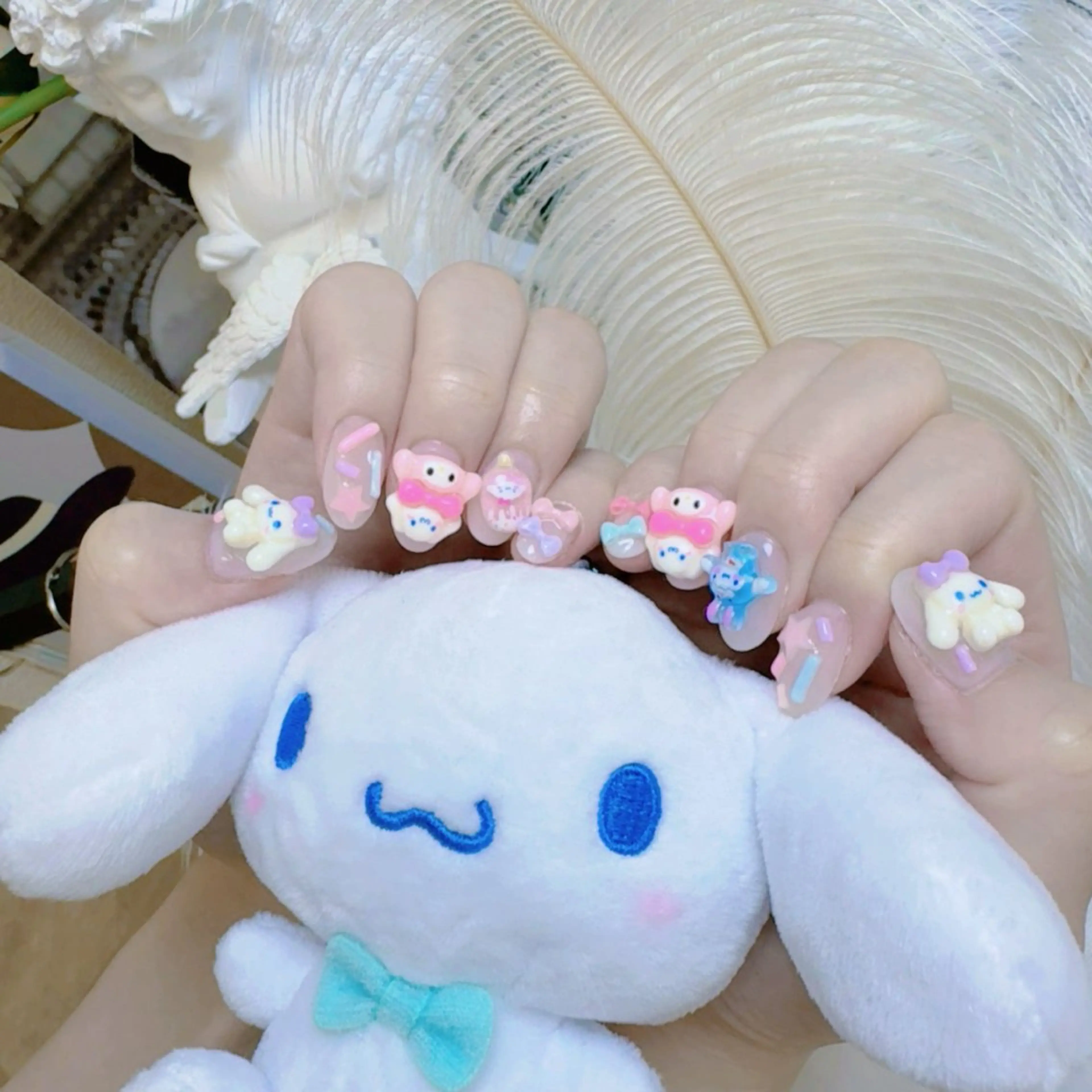 ネイル ハート 韓国ネイル スカルプネイル 夏ネイル ワンホンネイル ハンドネイル Melody  3D/スカルプ専門店のネイルデザイン