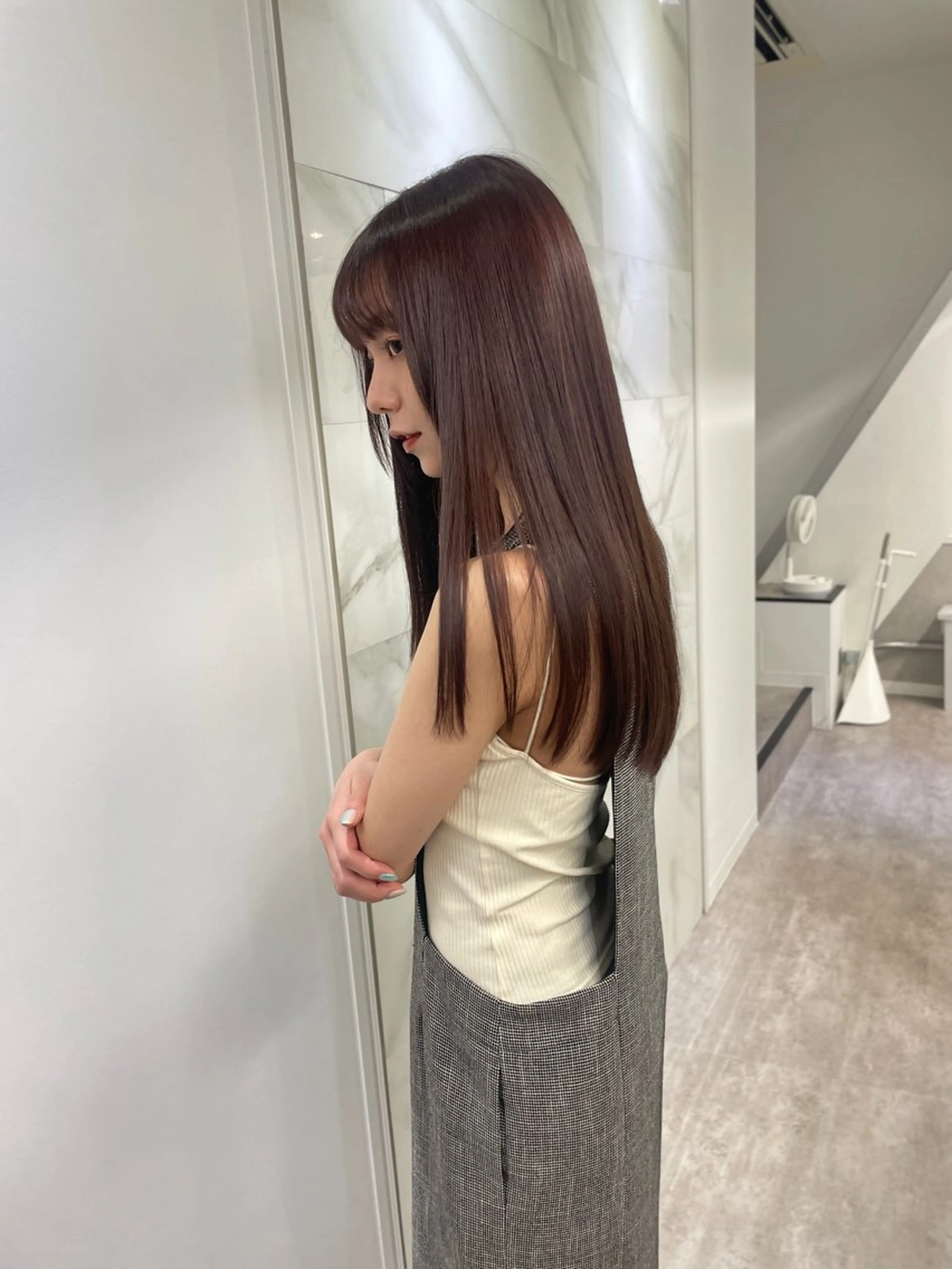 ミディアム ヘアカラー 🖱️透明感カラー ×髪質改善Rikyuのヘアスタイル