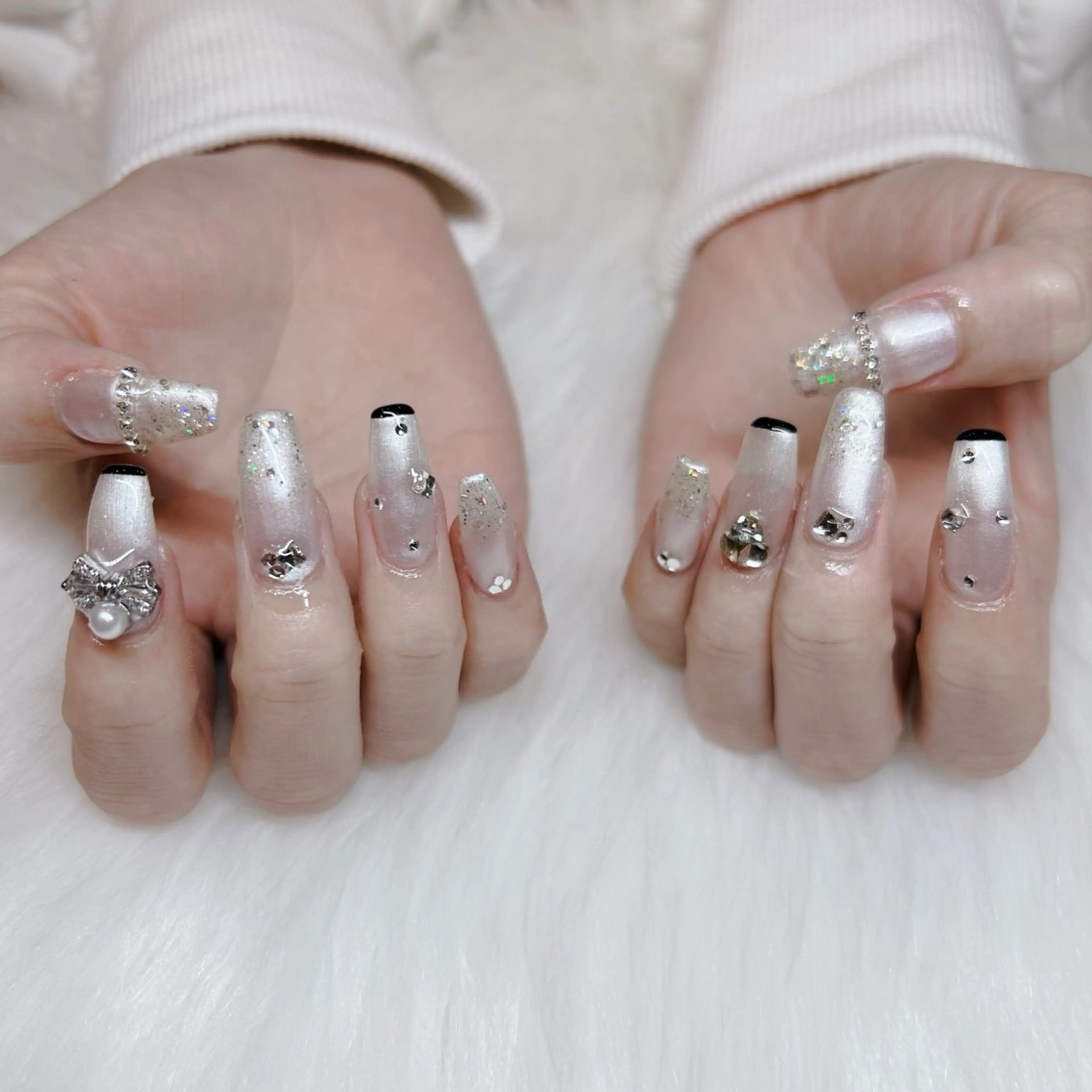 ロング ハンドネイル HANA うるののネイルデザイン