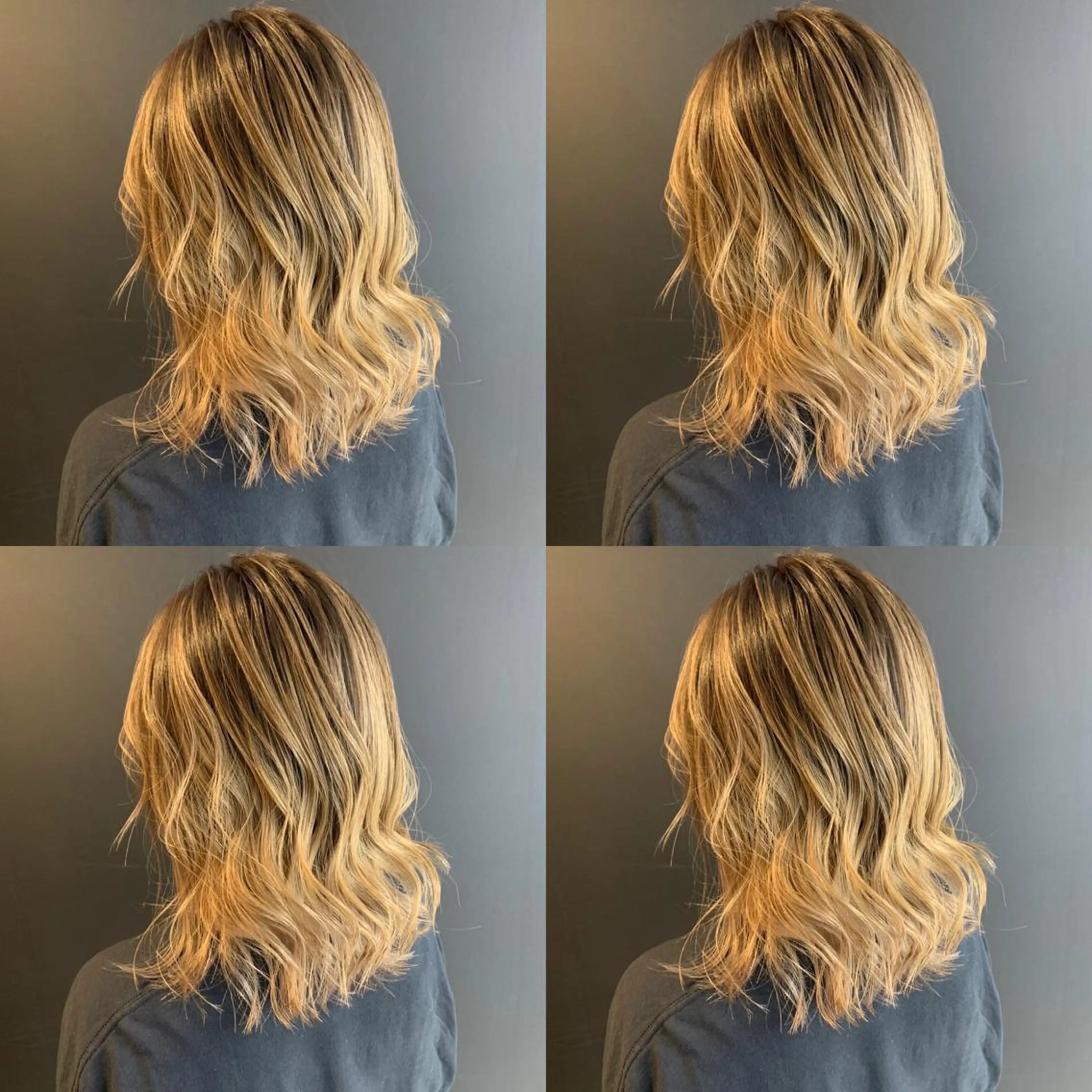 ミディアム カラー バレイヤージュ グレージュ レイヤーカット ✨髪質改善✖︎顔周り レイヤー✨ナカムラのヘアスタイル