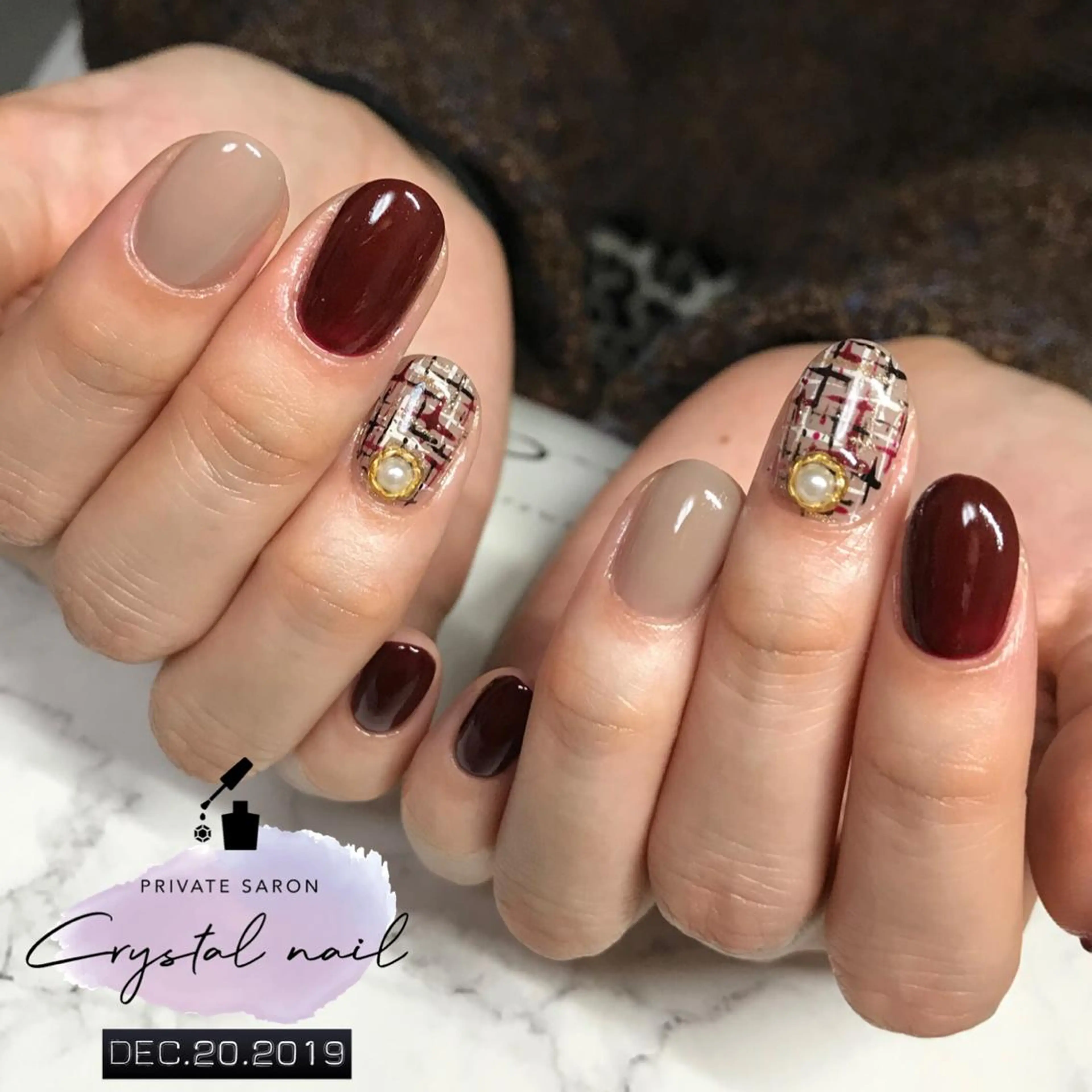 ネイル ツイードネイル ハンドネイル SCENERY NAILのネイルデザイン