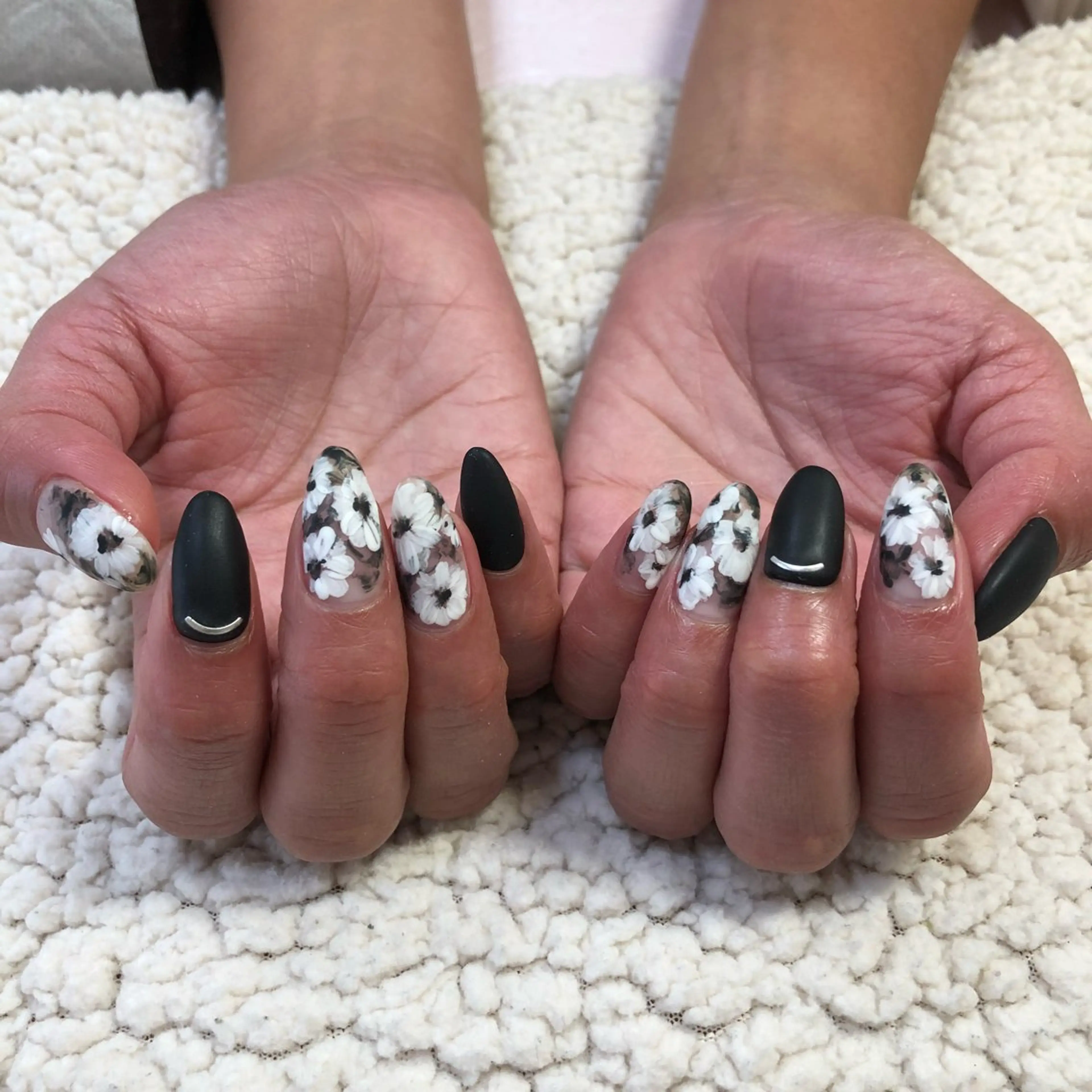 ネイル アートネイル フラワーネイル マットネイル ハンドネイル nail ayacaのネイルデザイン