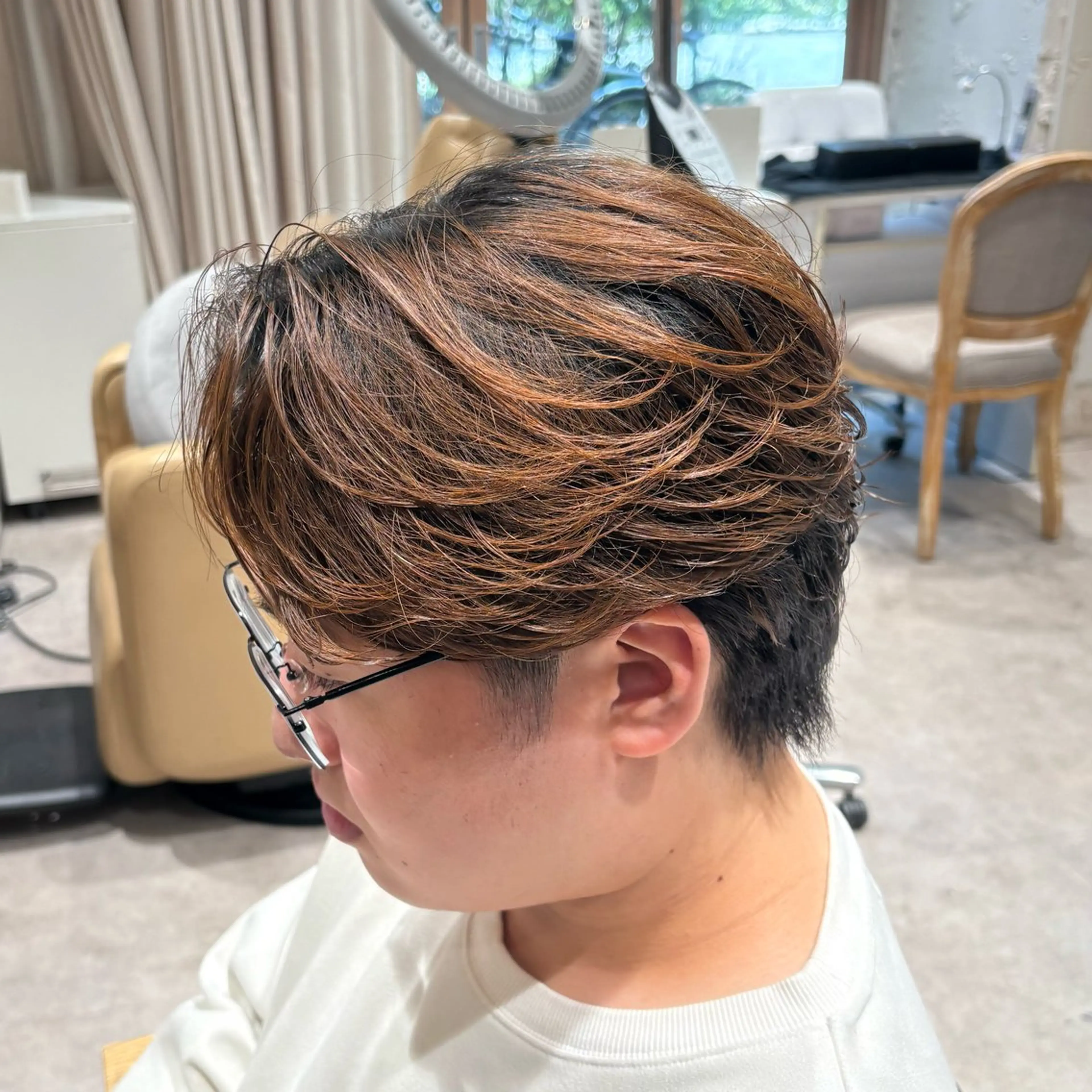 ショート パーマ メンズ フェザーパーマ メンズパーマ ニュアンスパーマ カット パーマ ヘッドスパ フェザー/シャドウ/ メッシュパーマのヘアスタイル