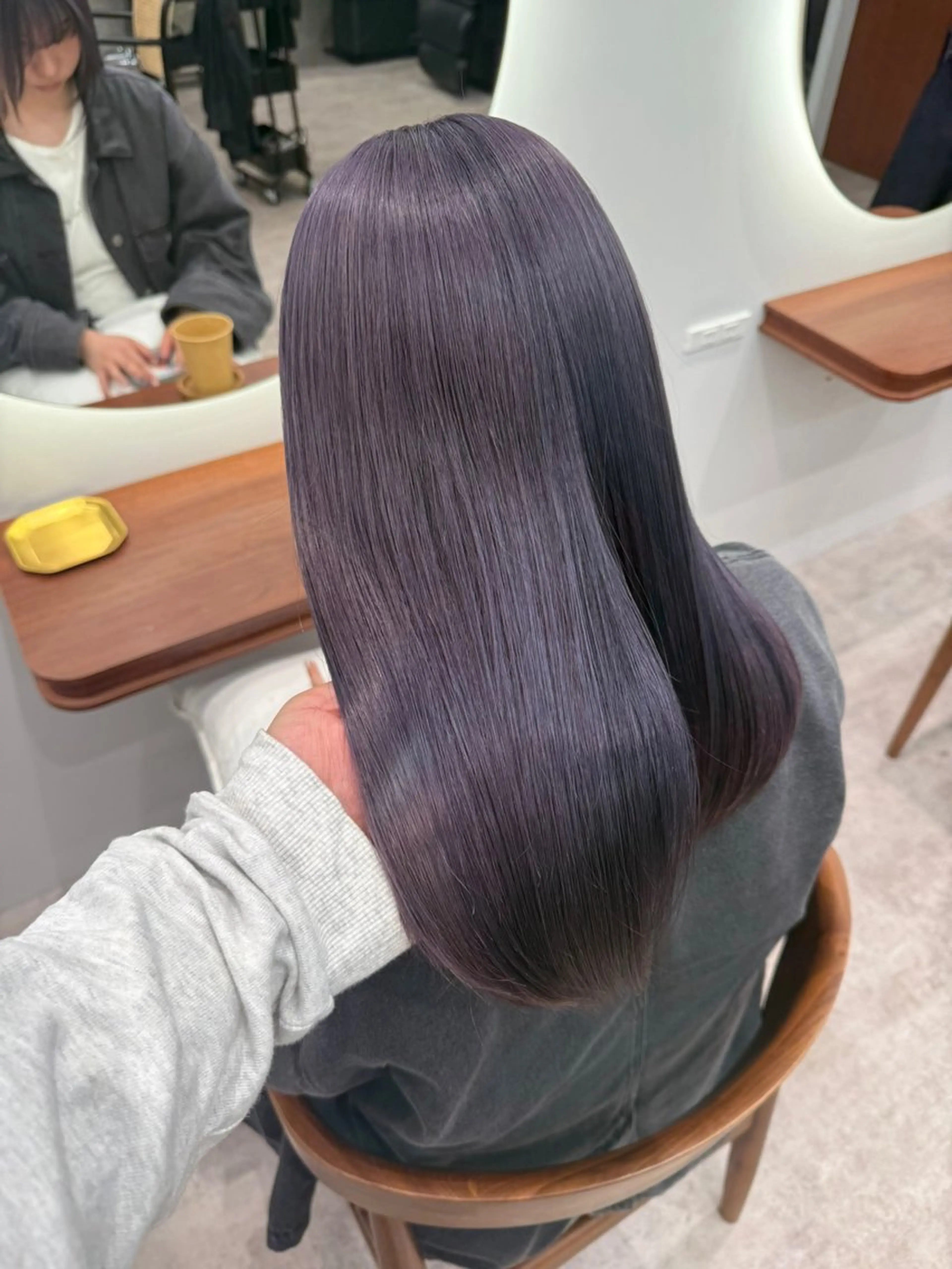 セミロング ボブ ハイライト 髪質改善 韓国風ヘア レイヤーカット 立川✨ブリーチ/ ケアブリーチ✨のヘアスタイル