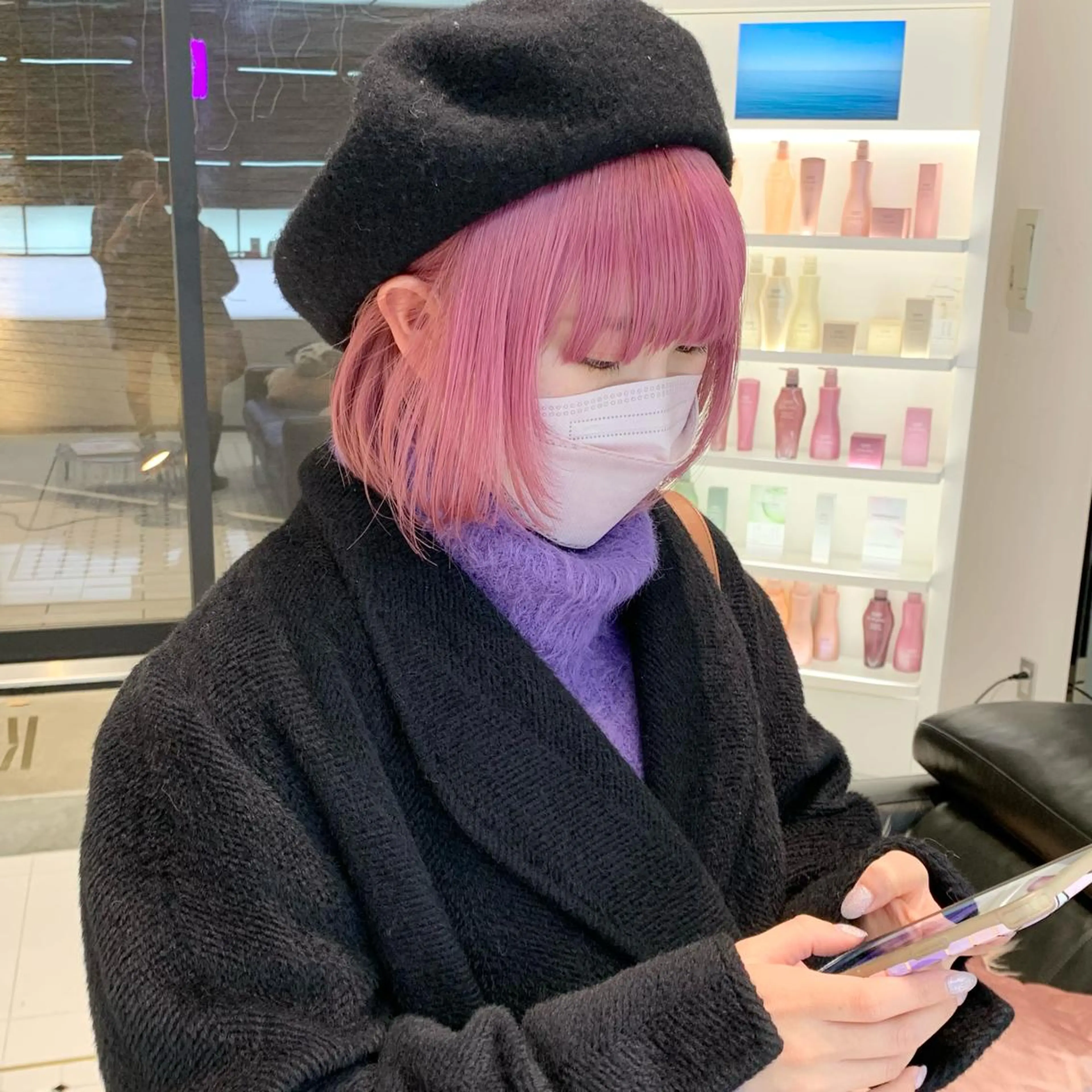 ショート カラー ピンクカラー ハッシュカット/ハイ トーン/MANAMIのヘアスタイル