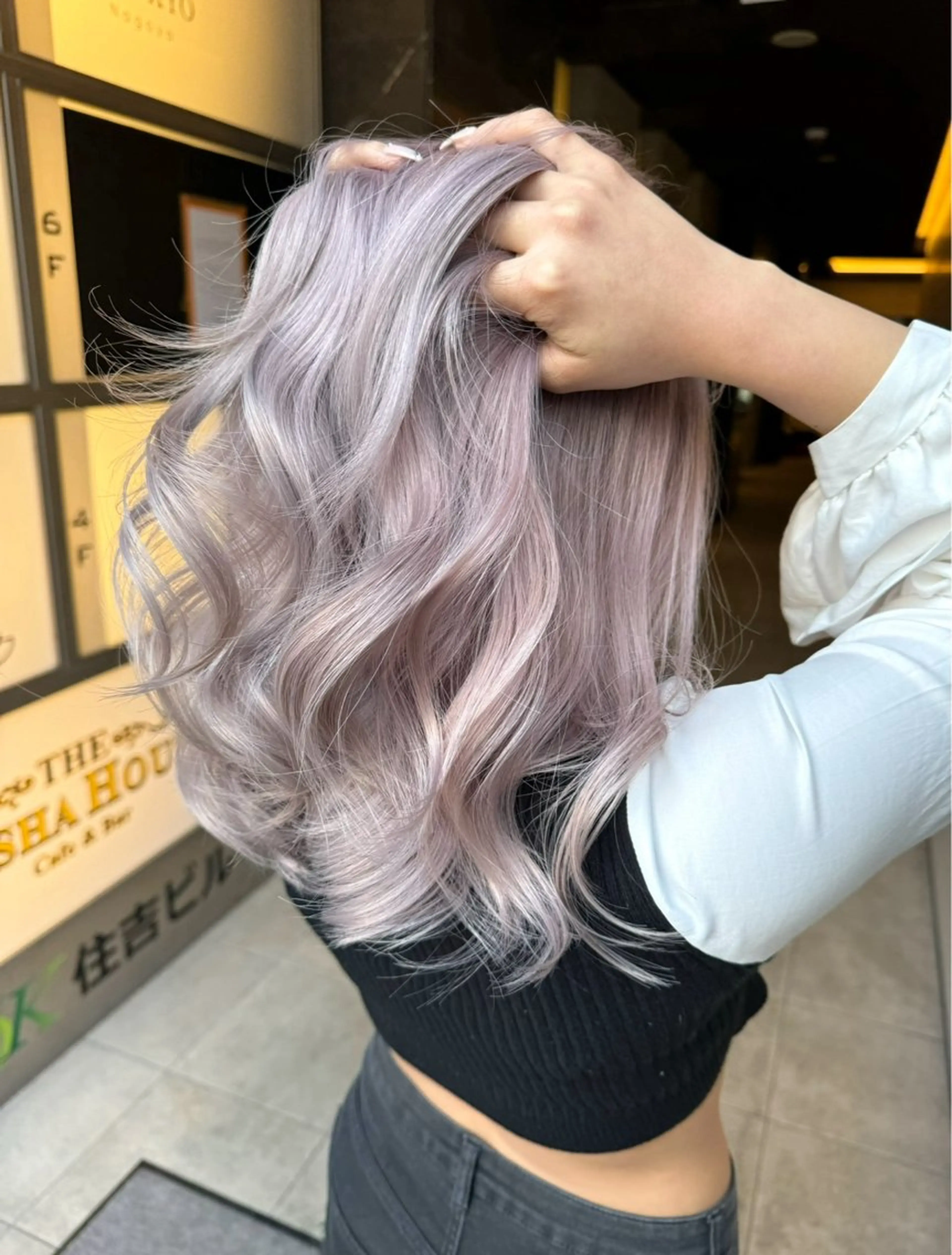 セミロング カラー ヘアカラー 新美 蓮のヘアスタイル