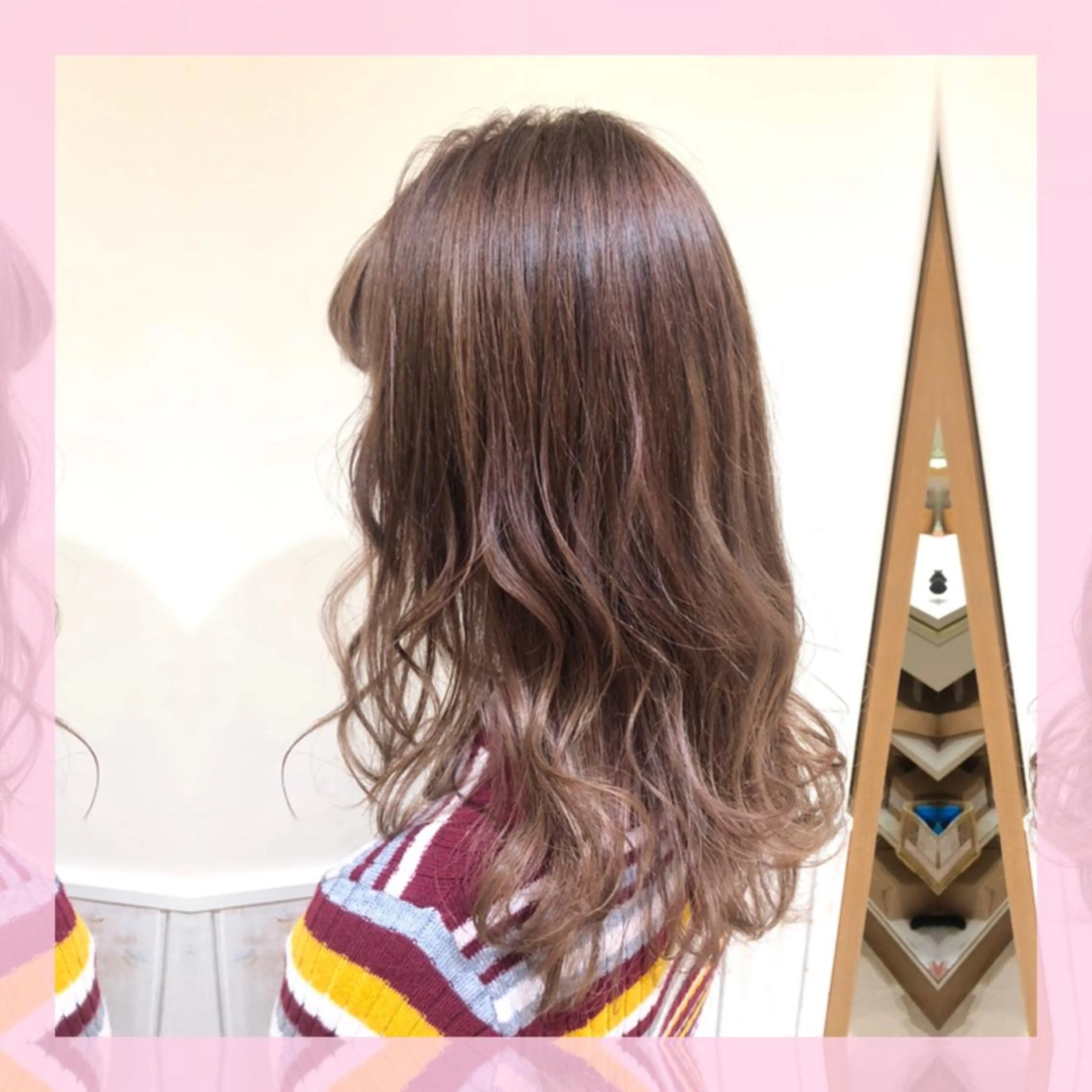 セミロング カラー ベージュカラー ミルクティーベージュ plum.所属・🍒前川 🍒のヘアスタイル