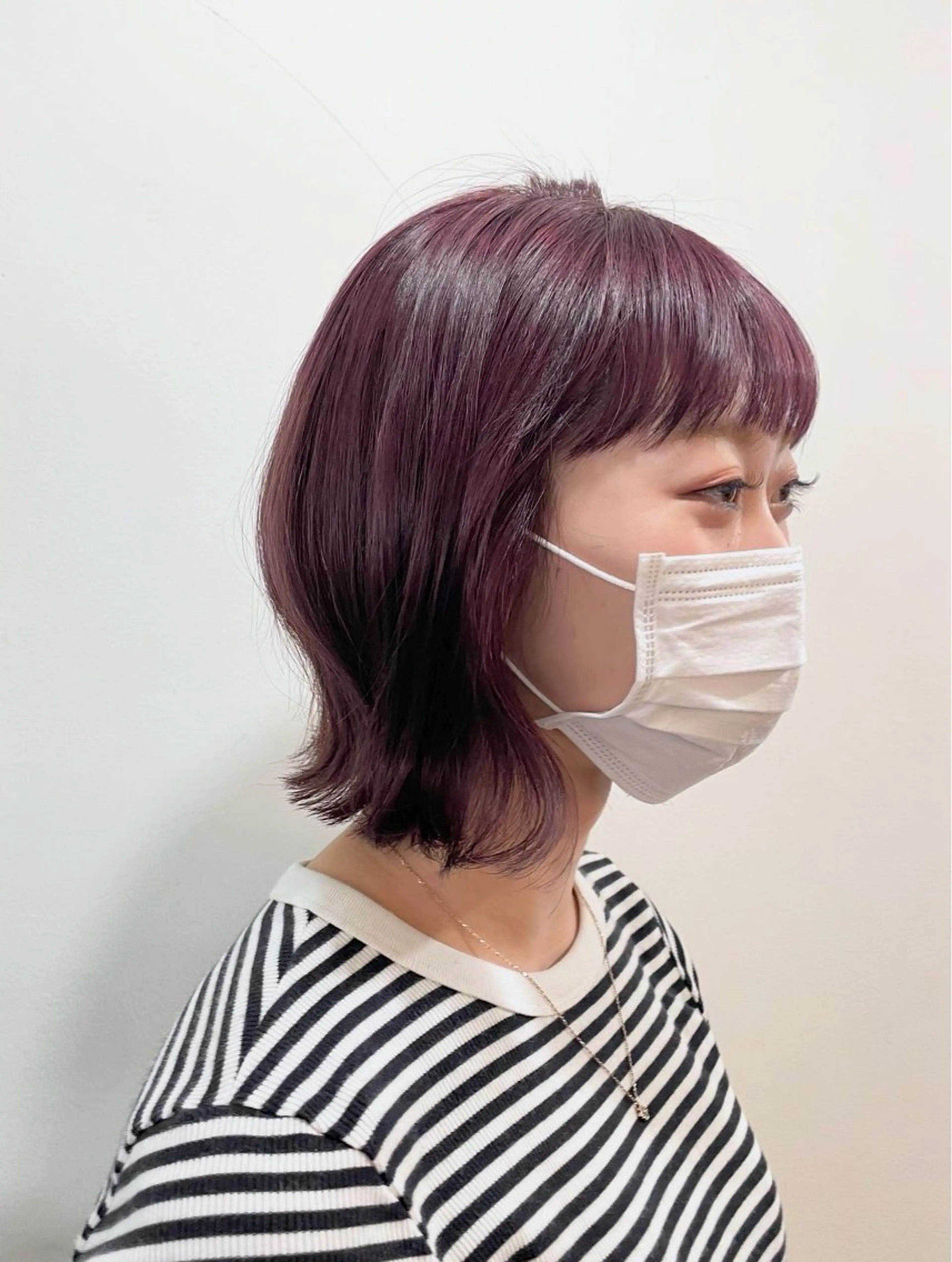 ミディアム カラー ミディアムパーマ ブリーチ ブラウンカラー 透明感カラー デザインカラー カット ヘアカラー mopa_kaede 暖色カラー/ロングのヘアスタイル