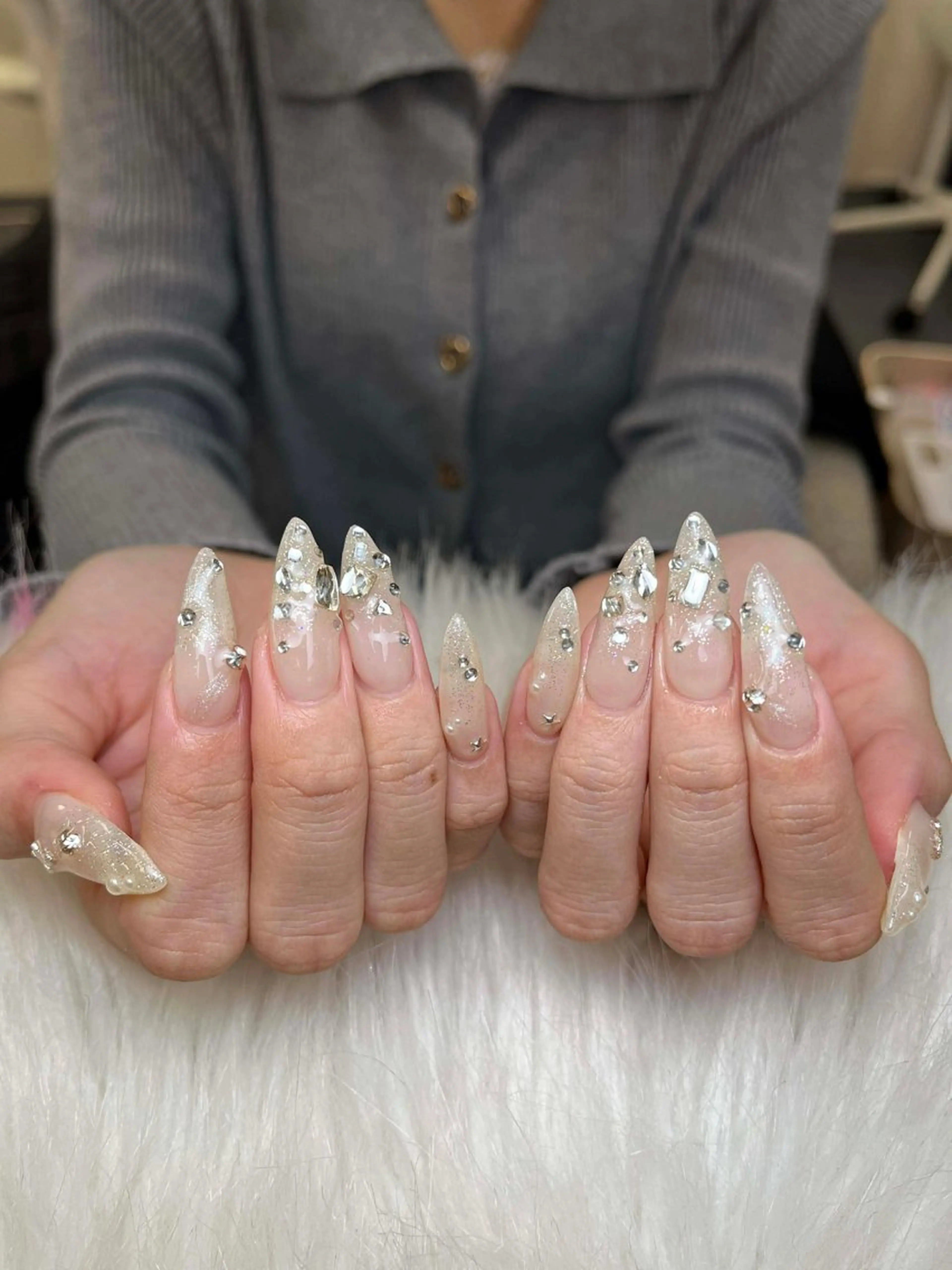 ネイル アートネイル 成人式 ジェルネイル ニュアンスネイル 夏ネイル ハンドネイル NIE MoMoのネイルデザイン