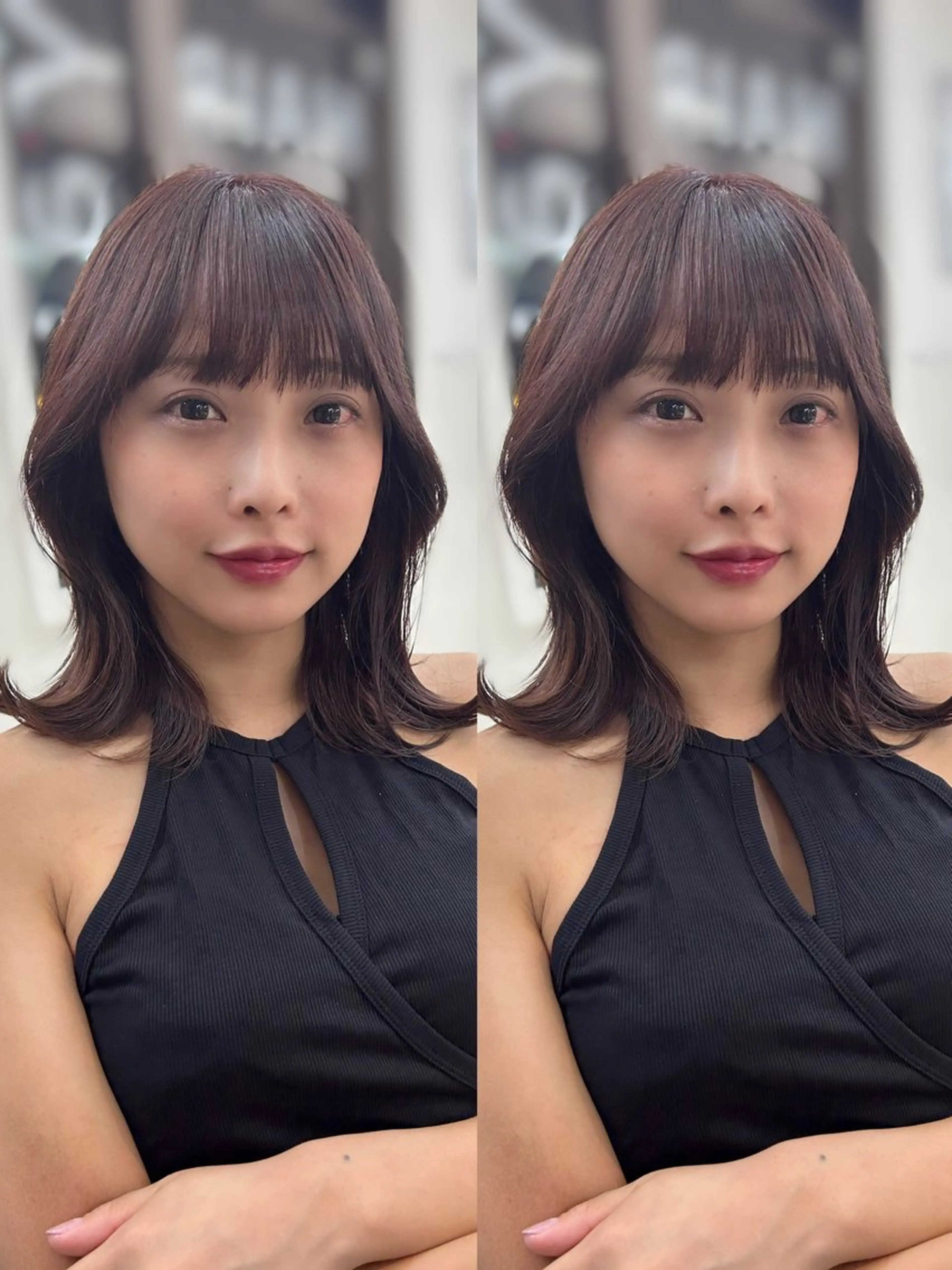 ミディアム くびれボブレイヤー 渋谷/kougaのヘアスタイル