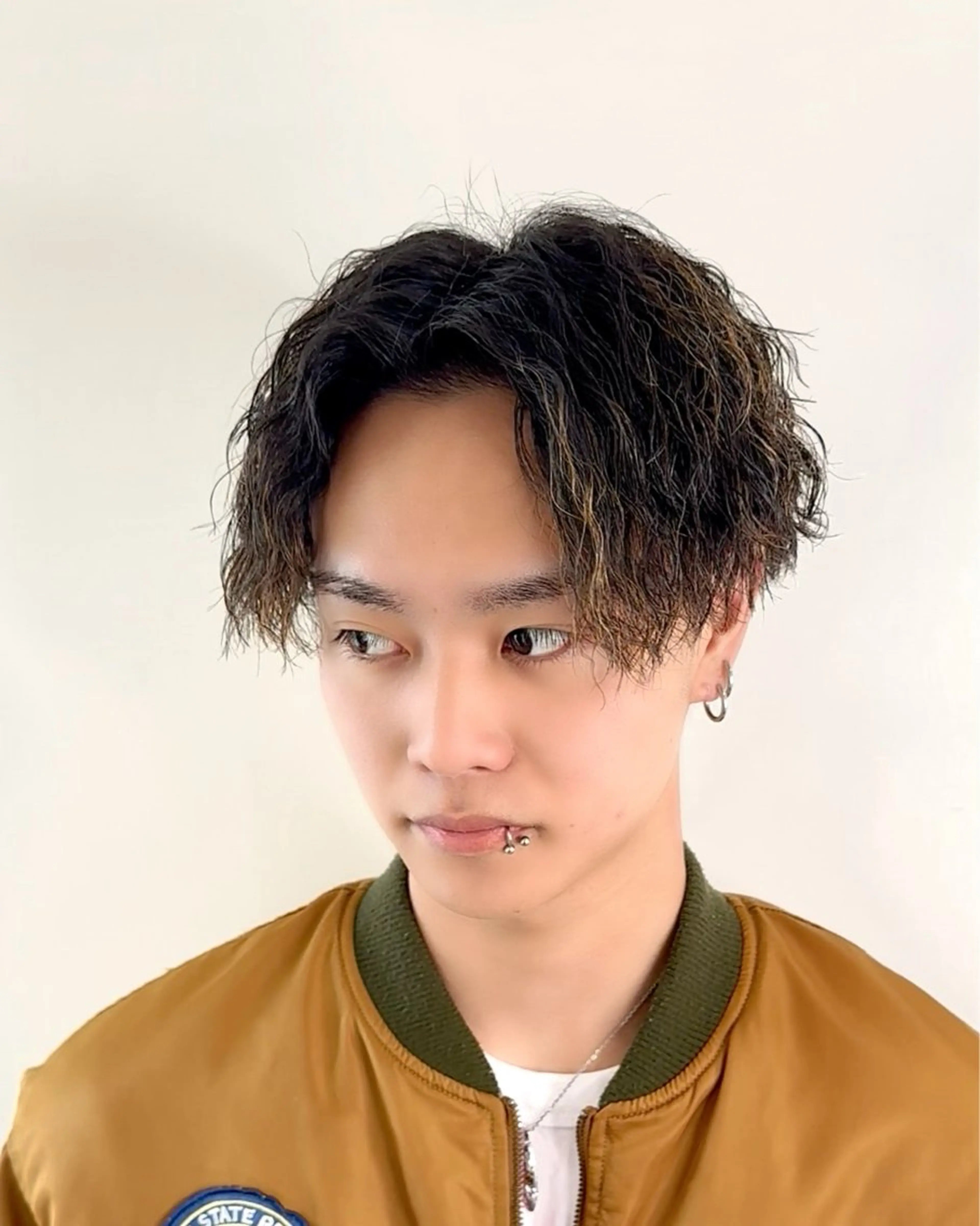 パーマ メンズ センターパート メンズパーマ カット パーマ ヘッドスパ ☆★メンズ特化★☆ 川地由麿のヘアスタイル