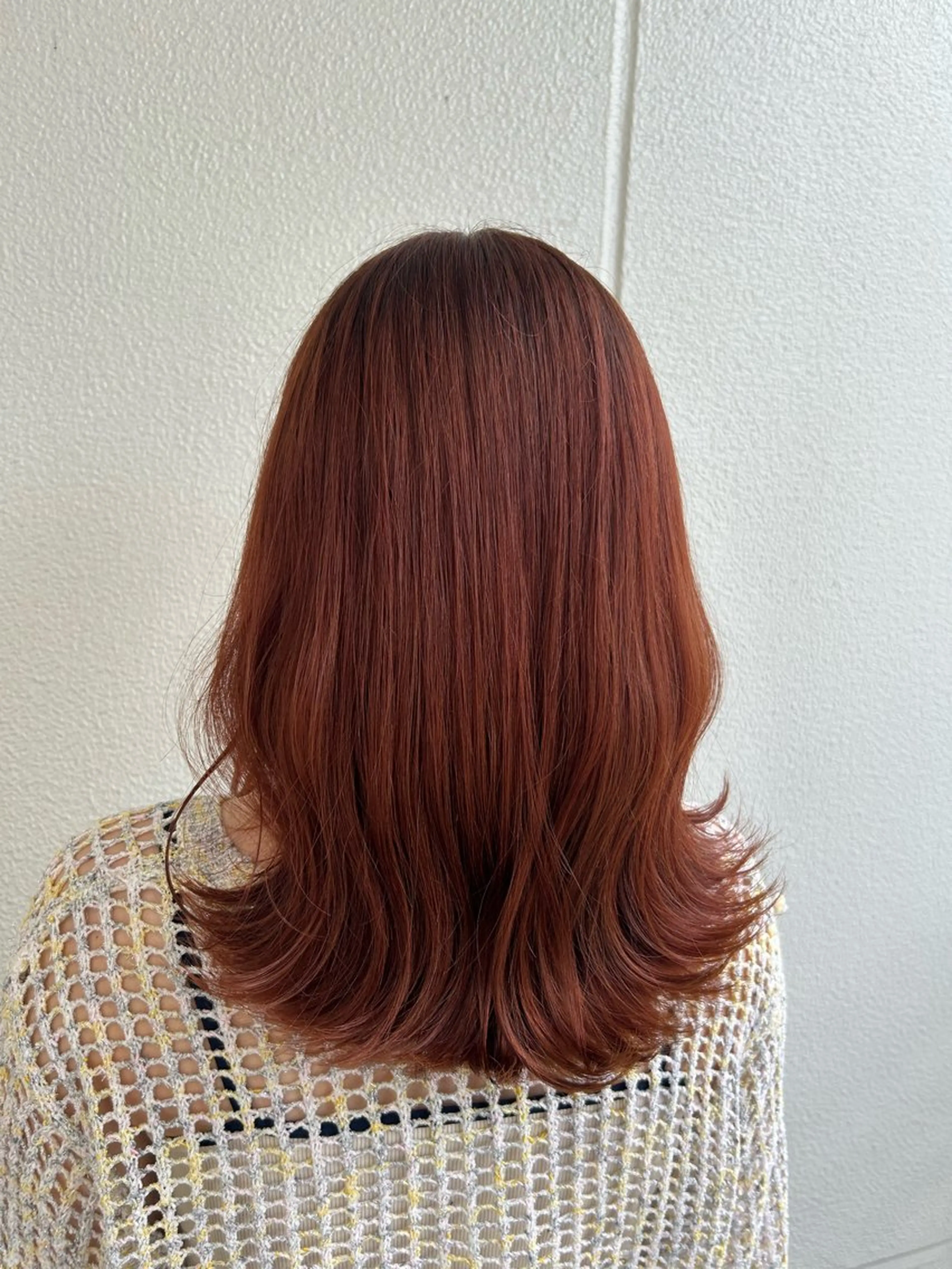 ミディアム カラー ブラウンカラー オレンジ オレンジブラウン 《暖色/韓国hair 》🇰🇷桑原ユキネのヘアスタイル