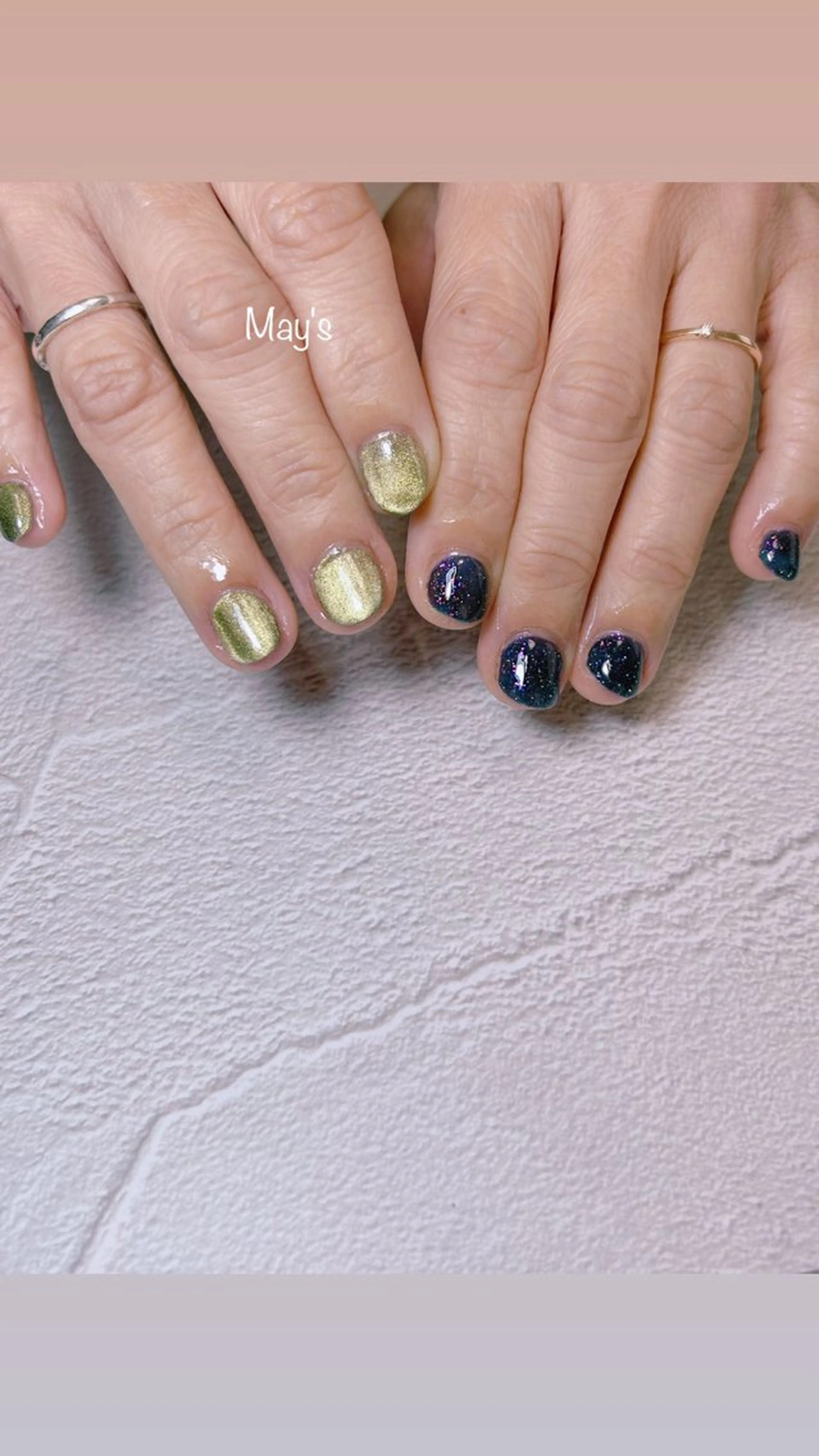 ネイル ラメ(グリッター) マグネットネイル ワンカラーネイル nail salon May'sのネイルデザイン