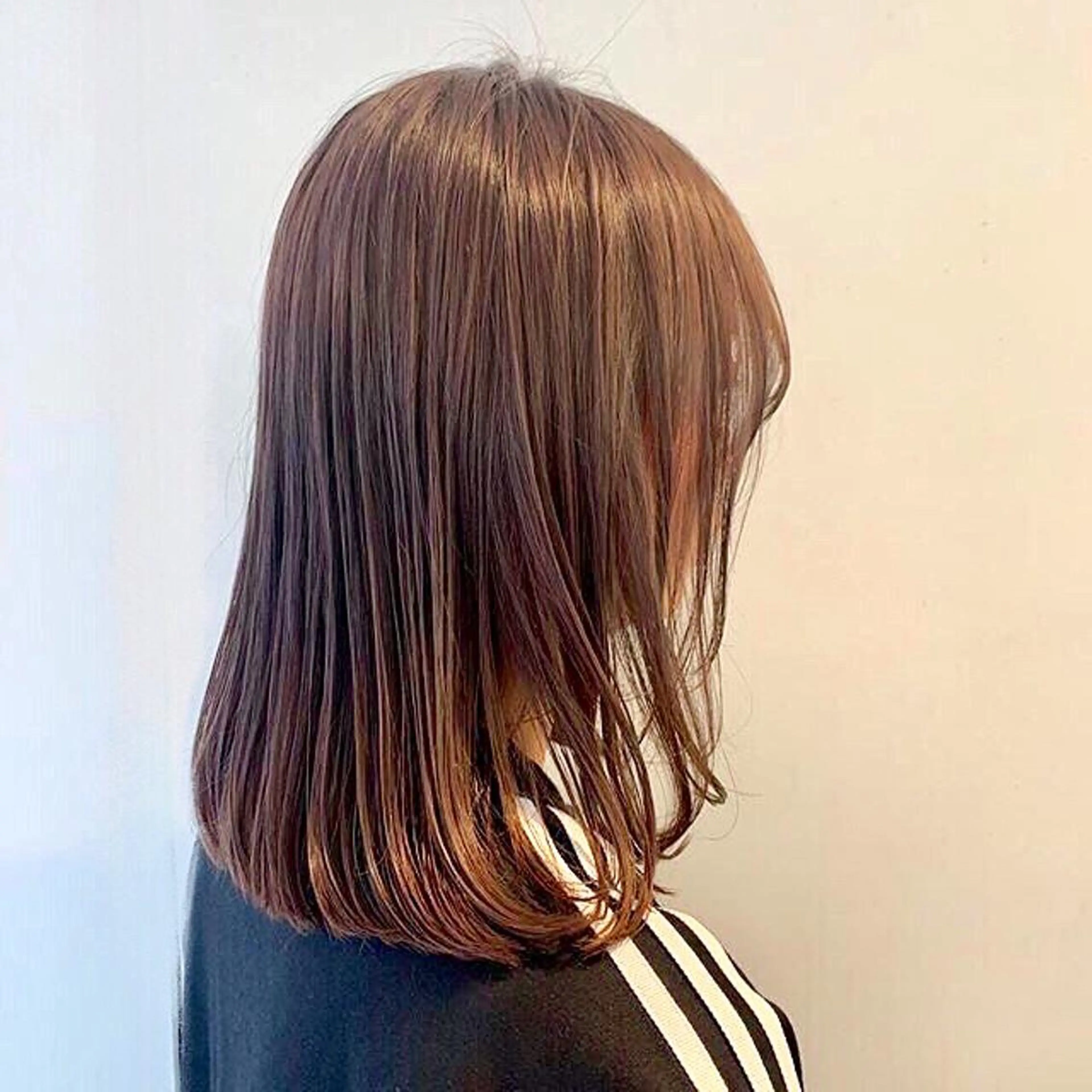 ミディアム カラー ヘアカラー 安永 涼のヘアスタイル