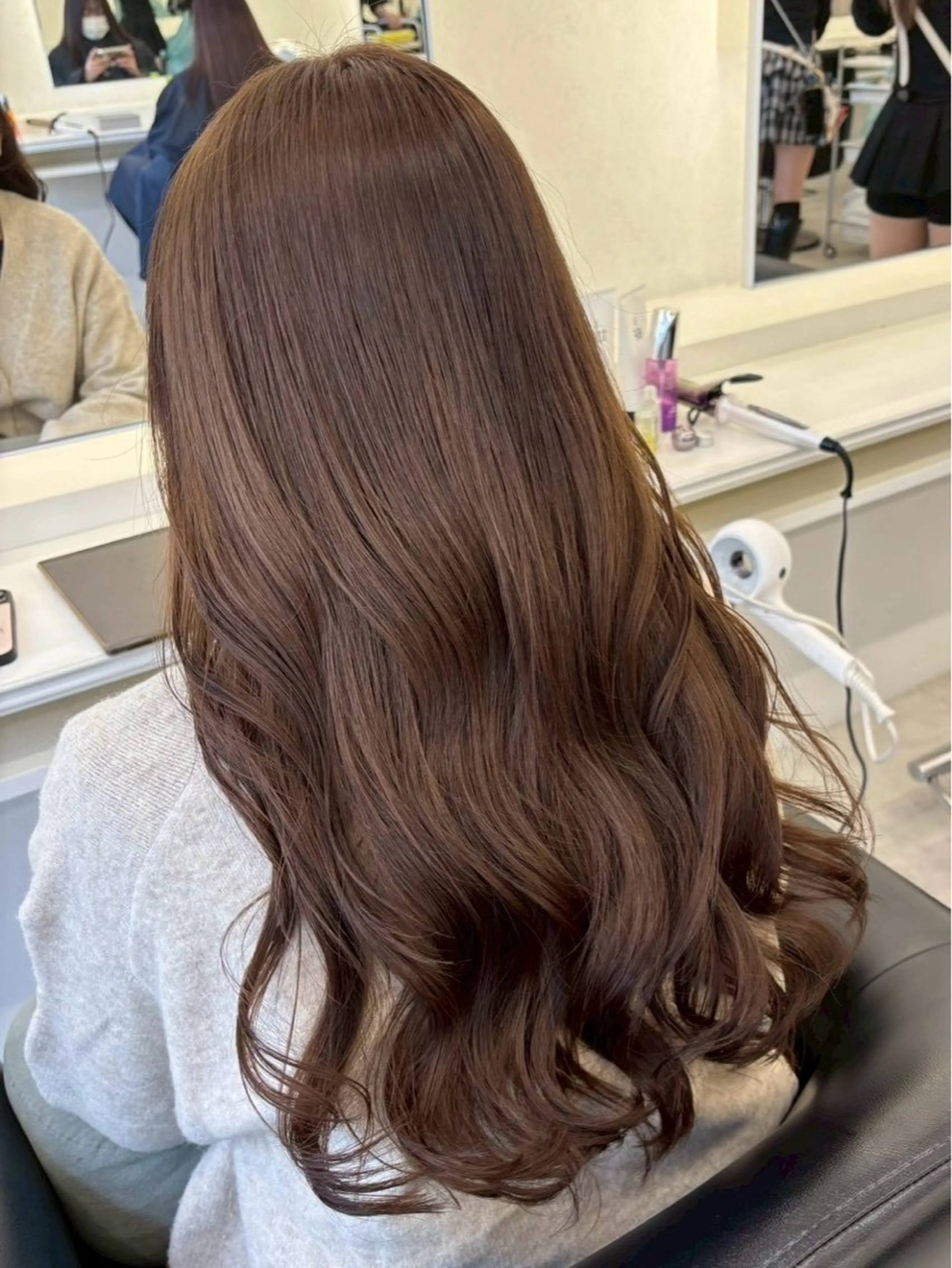 ロング カラー ヘアカラー ParveMix 岡本えりかのヘアスタイル