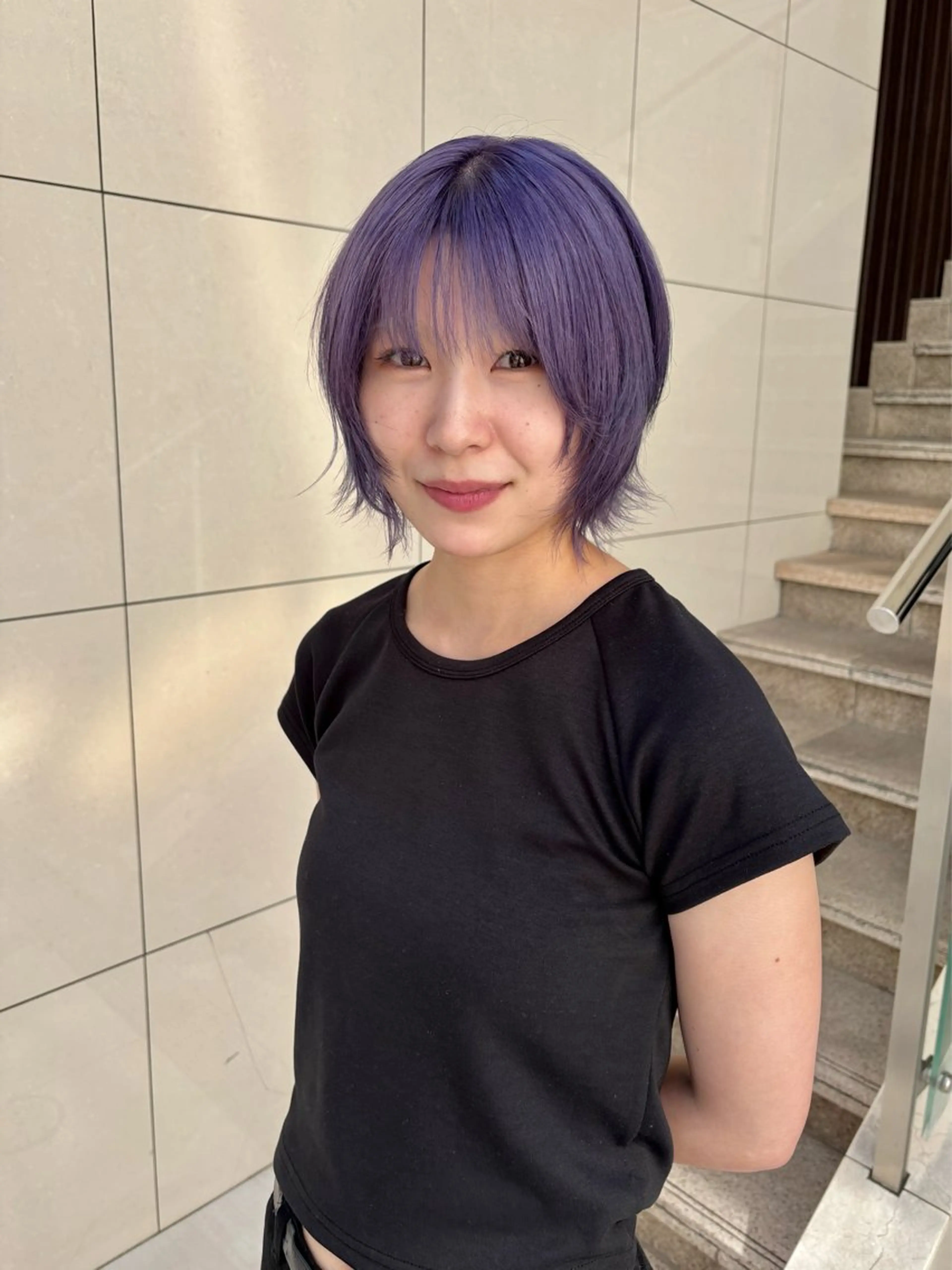 ショート カラー くさかみさき🌼暖色 /耳つぼ/オタク🌼のヘアスタイル