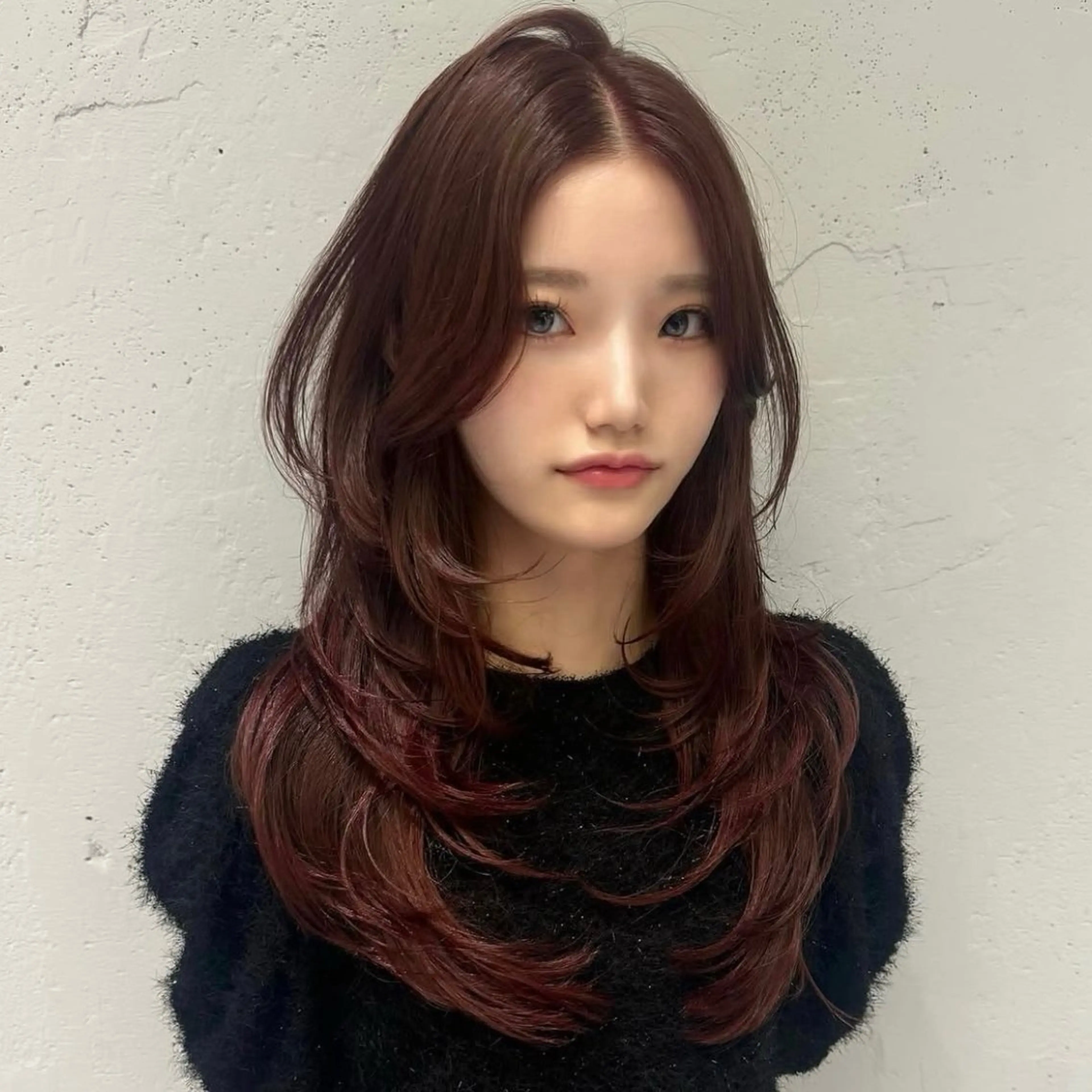 ロング カラー くびれヘア 顔周りカット ハイレイヤー 韓国風ヘア レイヤーカット カット ヘアカラー トリートメント Nao/ 大宮/レイヤーカットのヘアスタイル