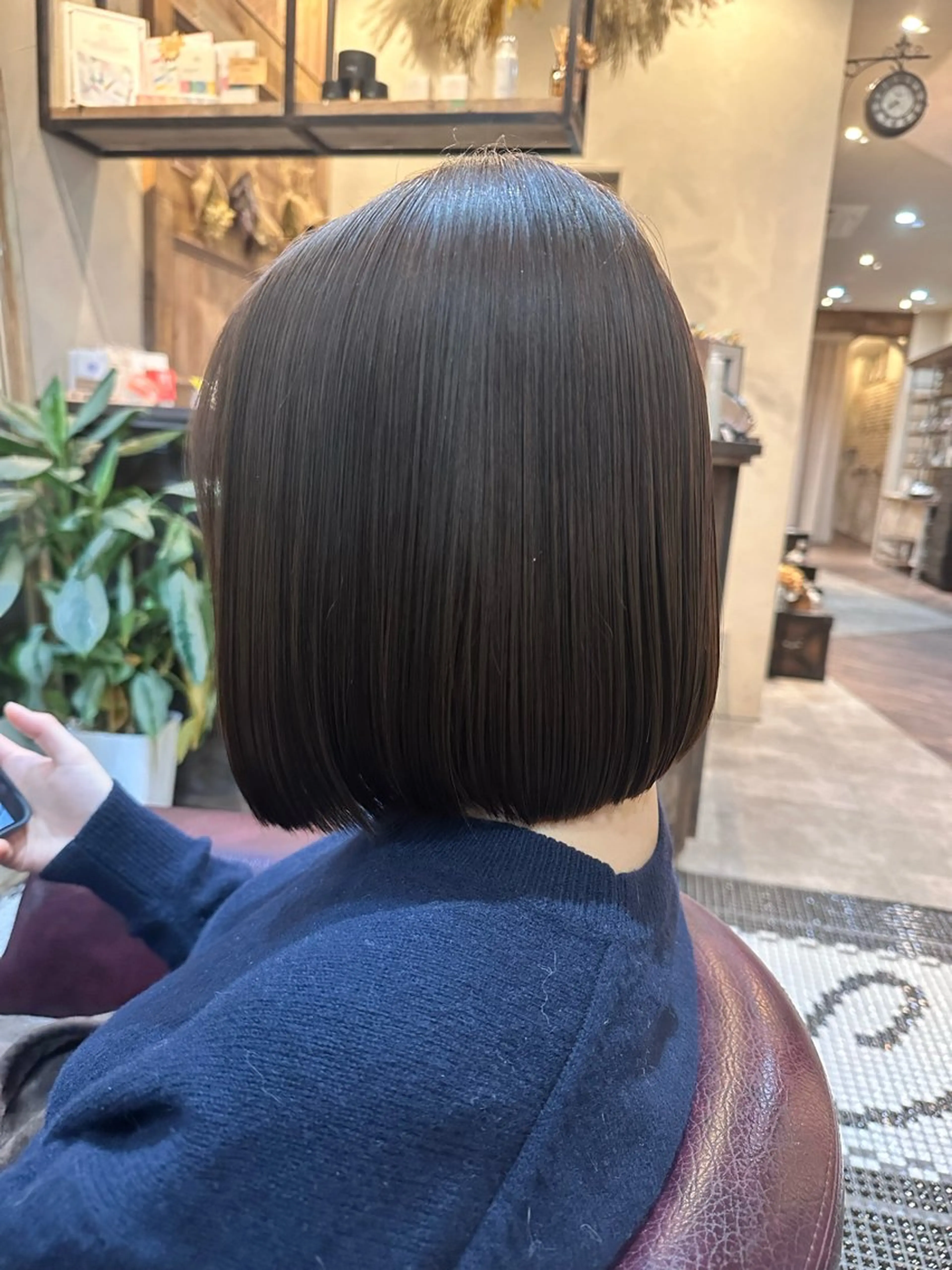 ショート カラー ボブ ぱる/透明感カラー パーマ/カットのヘアスタイル