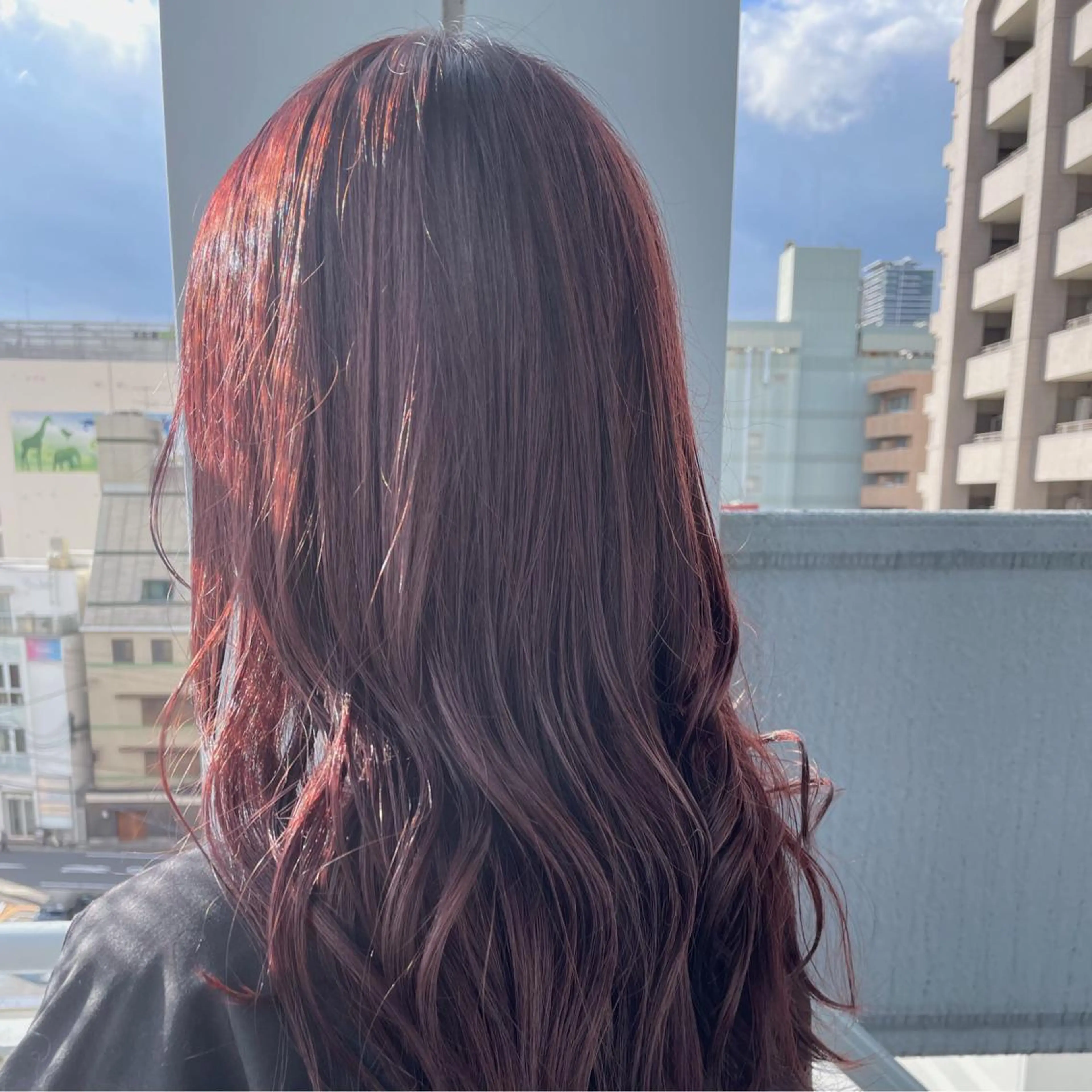 セミロング カラー ヘアアレンジ ピンクカラー なつき/艶ピンク/ girly hairのヘアスタイル