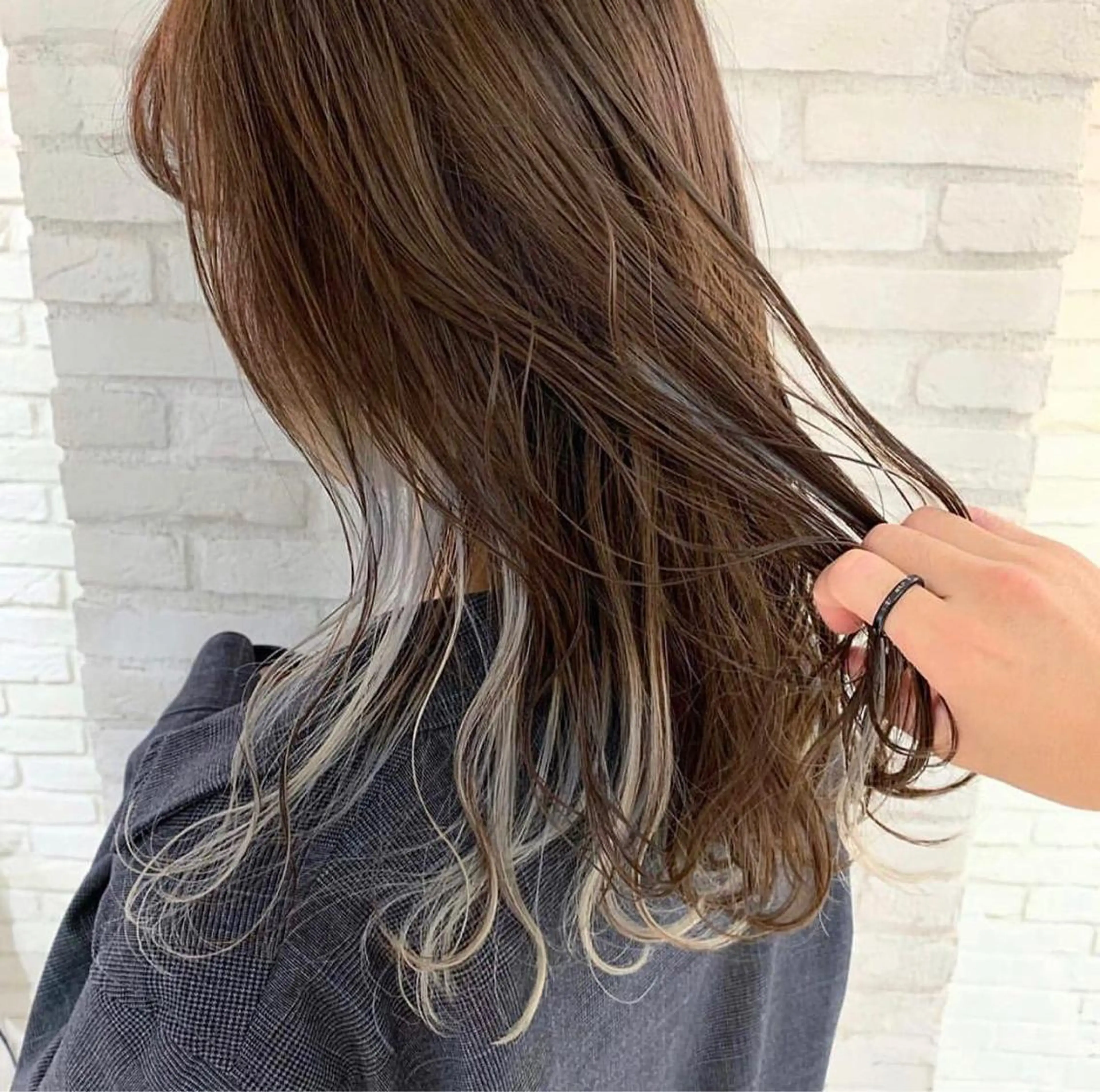 セミロング カラー ヘアアレンジ 仙台Ｉ韓国レイヤー Ｉ髪質改善Ｉ伊藤拓海のヘアスタイル