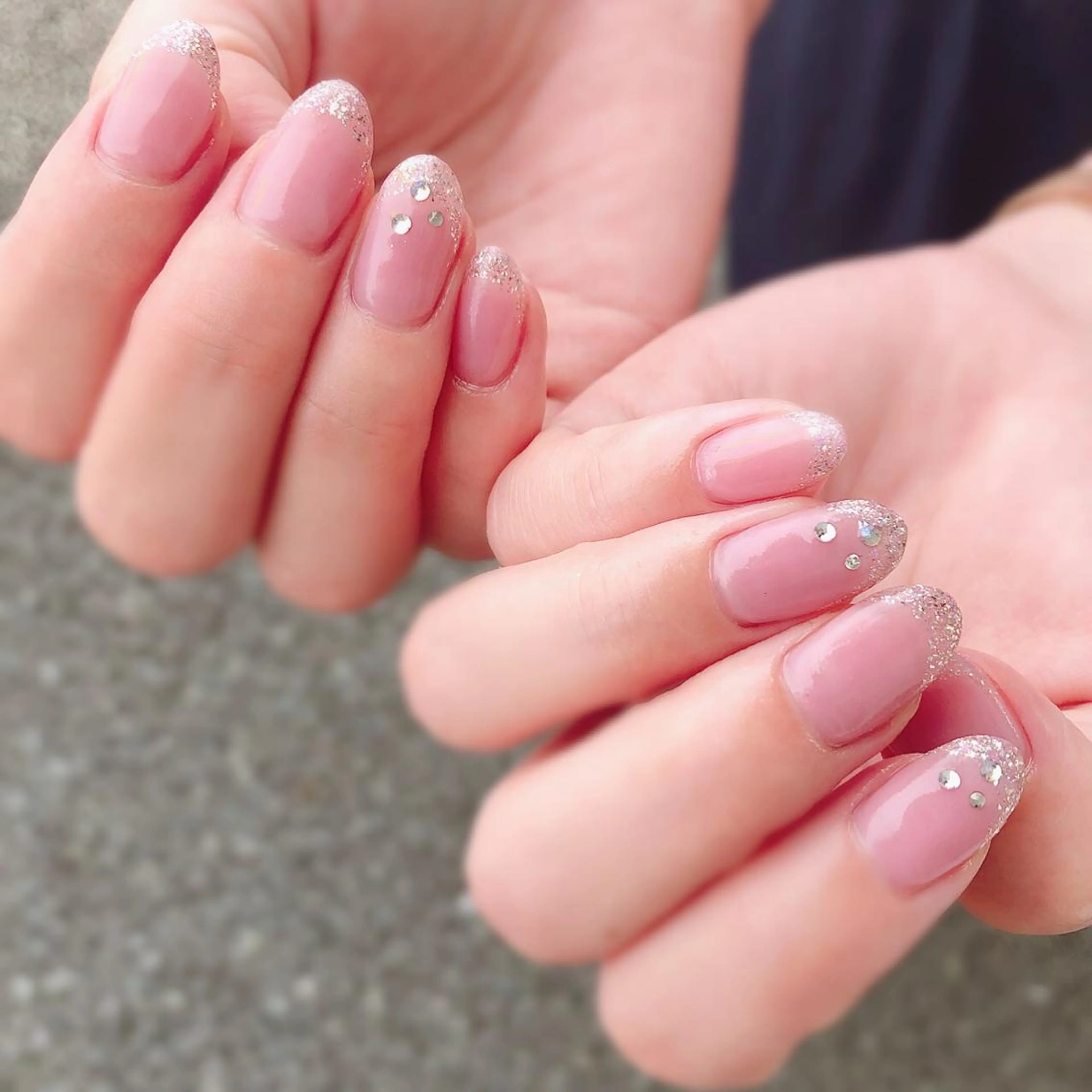 ネイル フレンチネイル ラメ(グリッター) nail salon Regaosのネイルデザイン