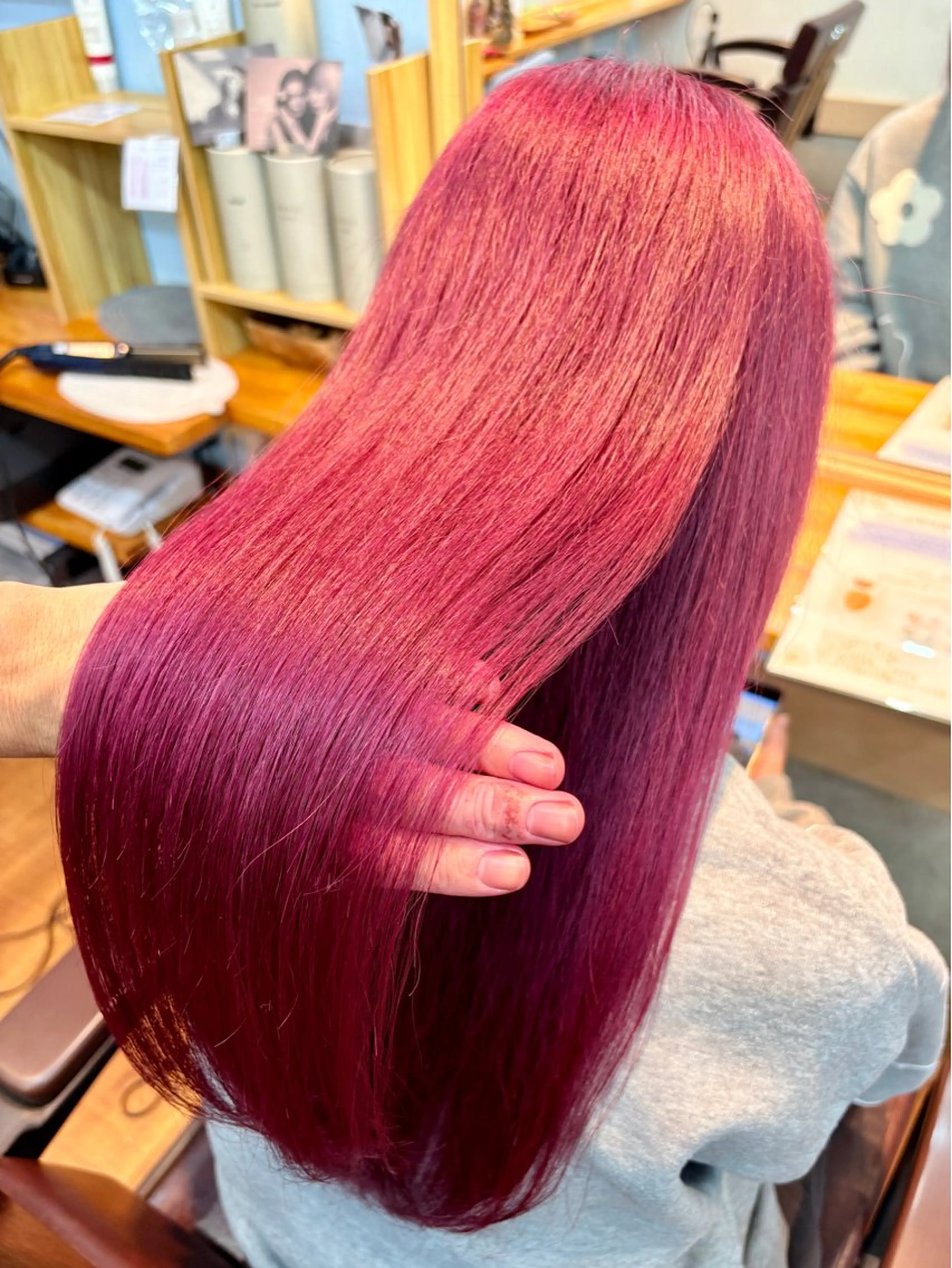 ロング カラー ヘアカラー トリートメント 髪質改善🌿‬/艶感 /髙木 優人のヘアスタイル