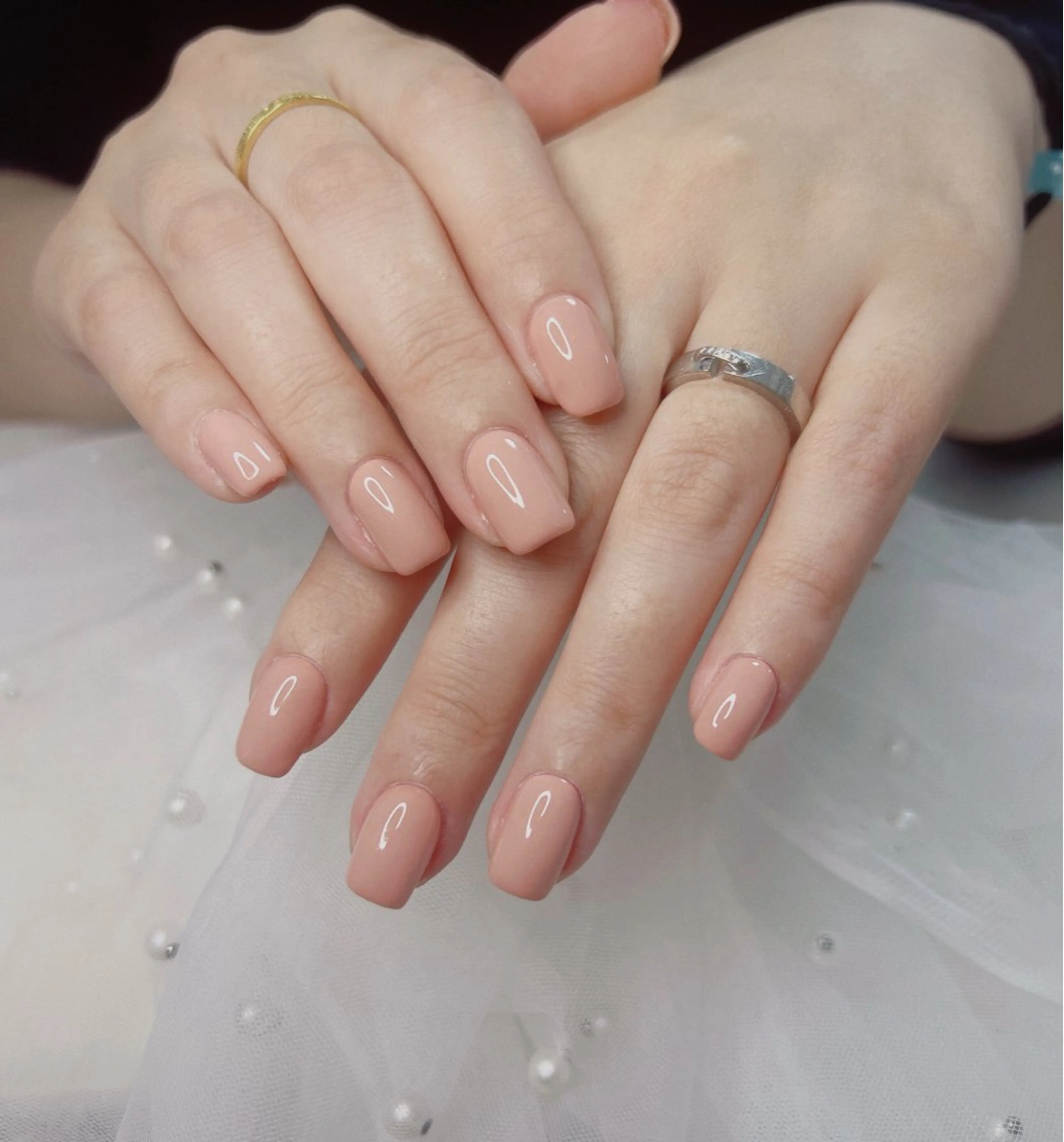 ネイル オーロラネイル 長さ出し フットネイル 韓国ネイル ラメ(グリッター) ハンドネイル 👍thumbs up nail👍のネイルデザイン