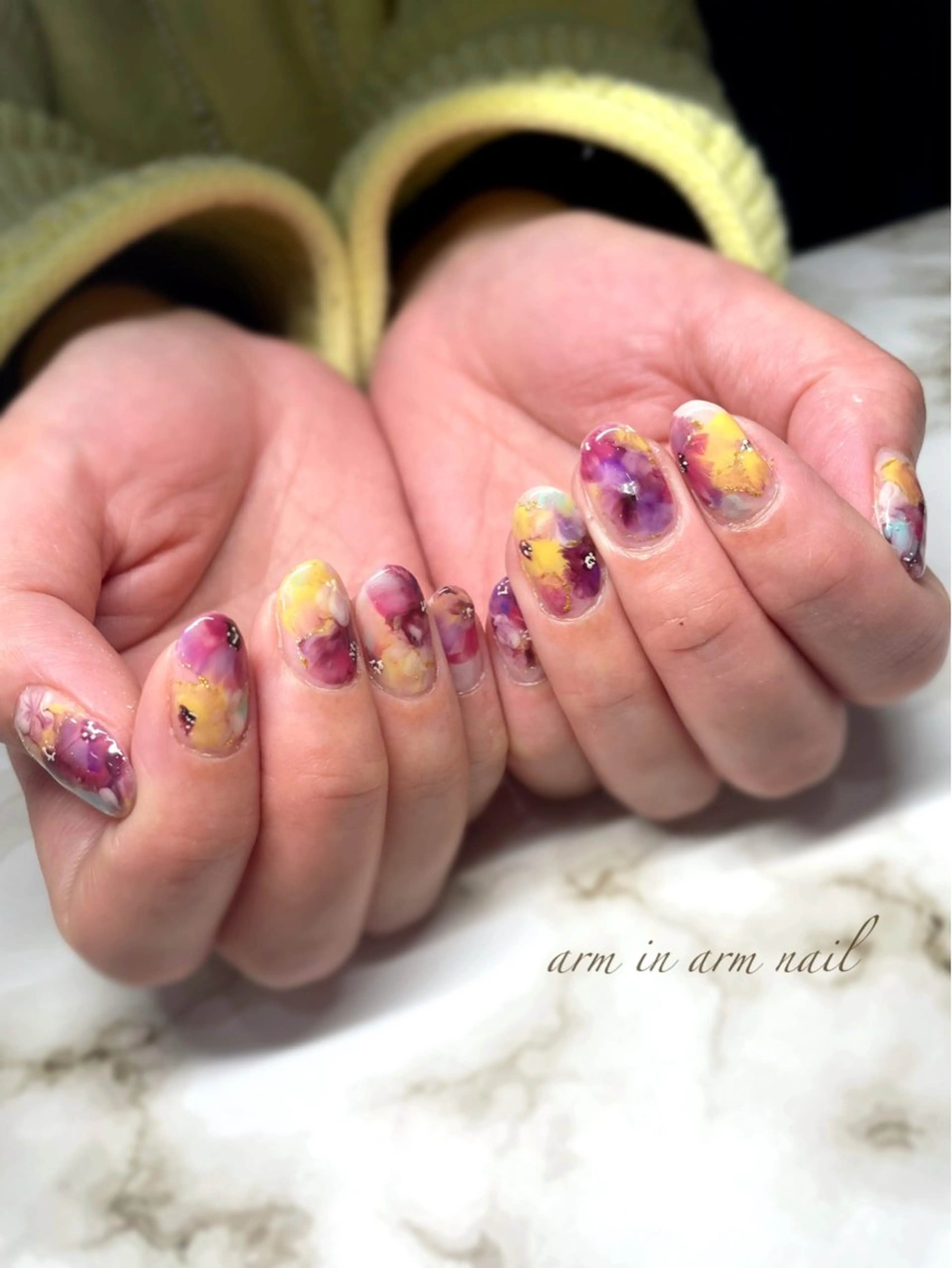 ネイル arm in arm ︎✿Yamamotoのマツエク・マツパデザイン