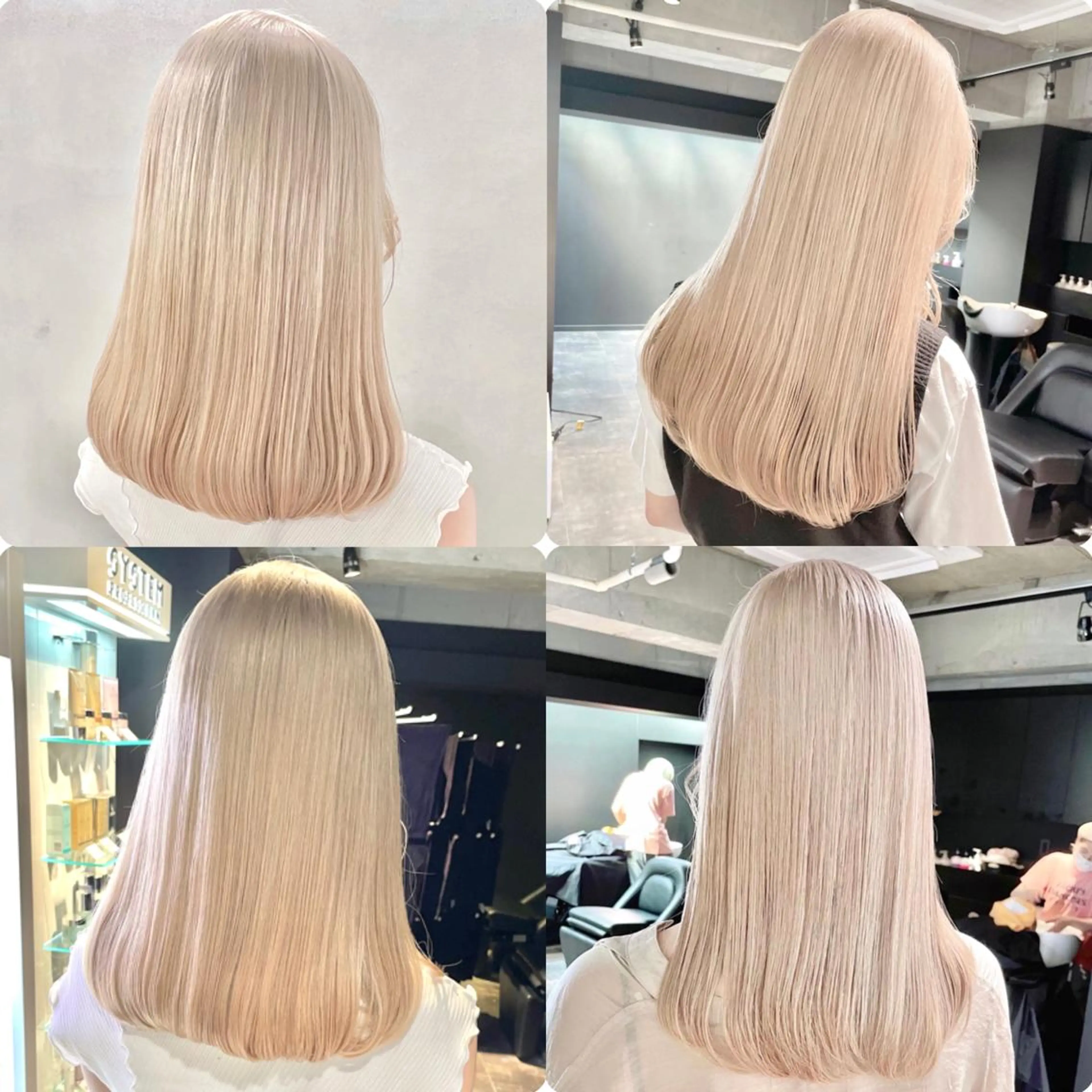 セミロング カラー ハイトーンカラー ヘアカラー トリートメント ✨MiL✨ ✨心斎橋✨のヘアスタイル