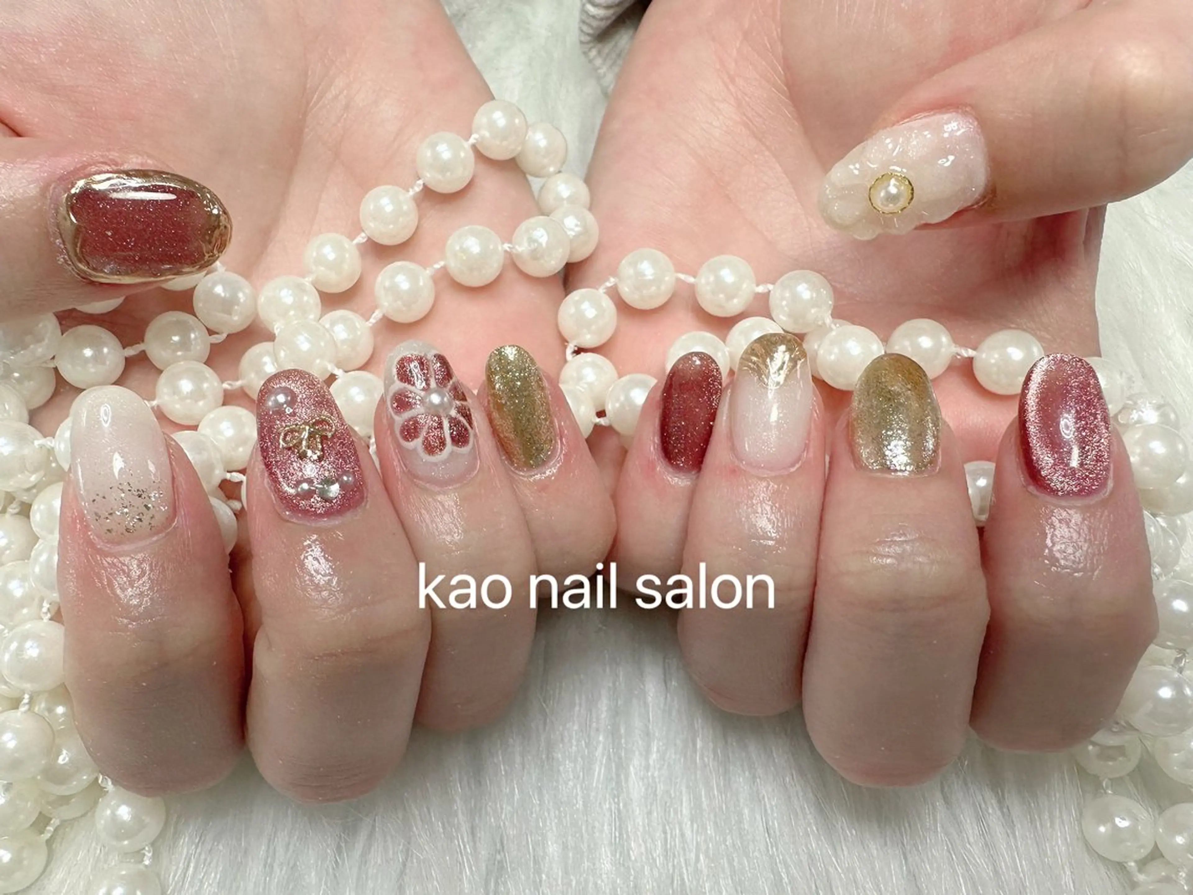 ネイル ハンドネイル kao nail マグネット/長さだしのネイルデザイン