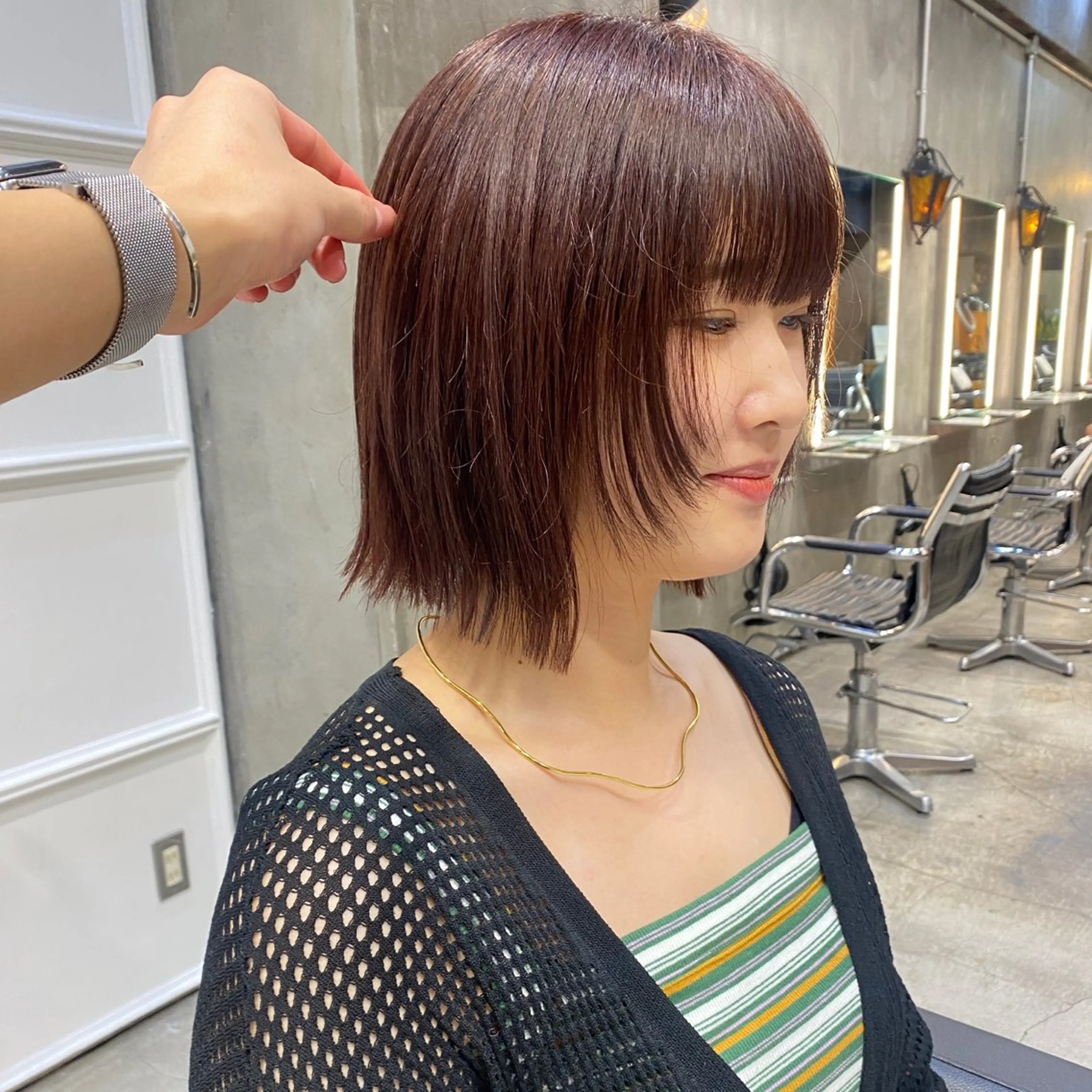 ショート カラー 顔周りカット ヘアカラー トリートメント メンズヘア/パーマ/ SHOUTOのヘアスタイル