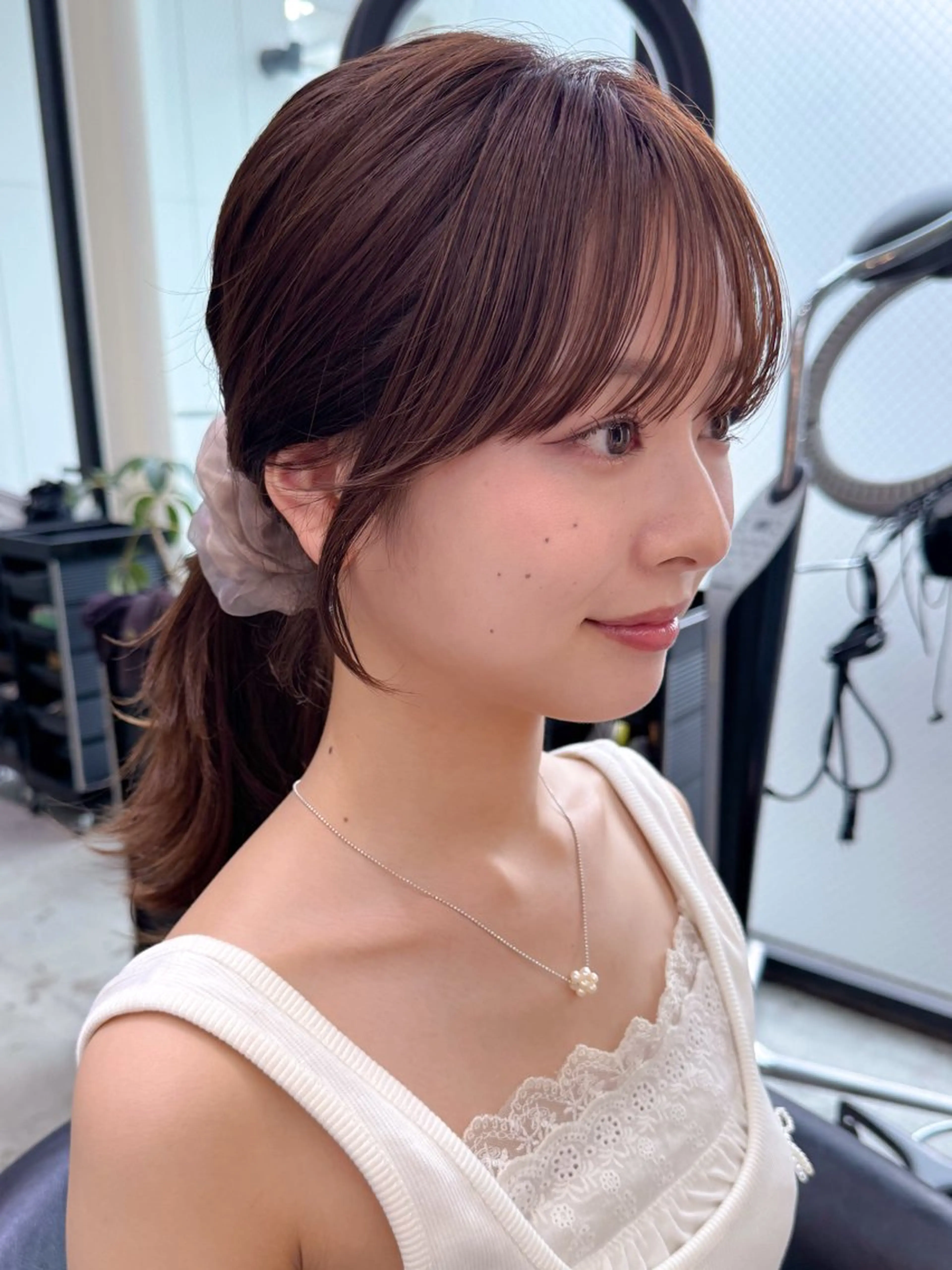 ミディアム カット 透明感ヘアカラー chiharuのヘアスタイル