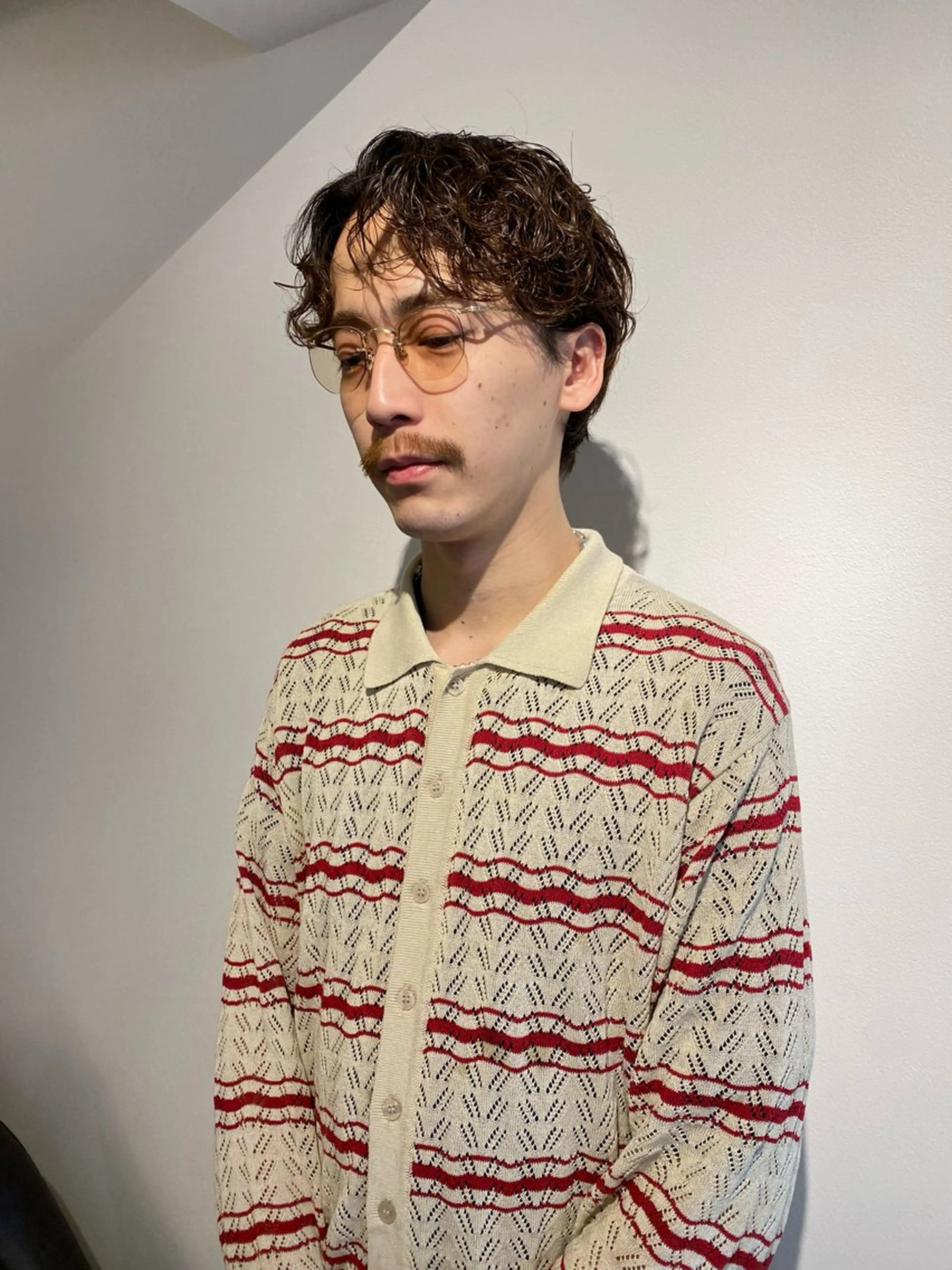 パーマ メンズ カット パーマ 心櫻/メンズパーマ/ ニュアンス/フェザーのヘアスタイル