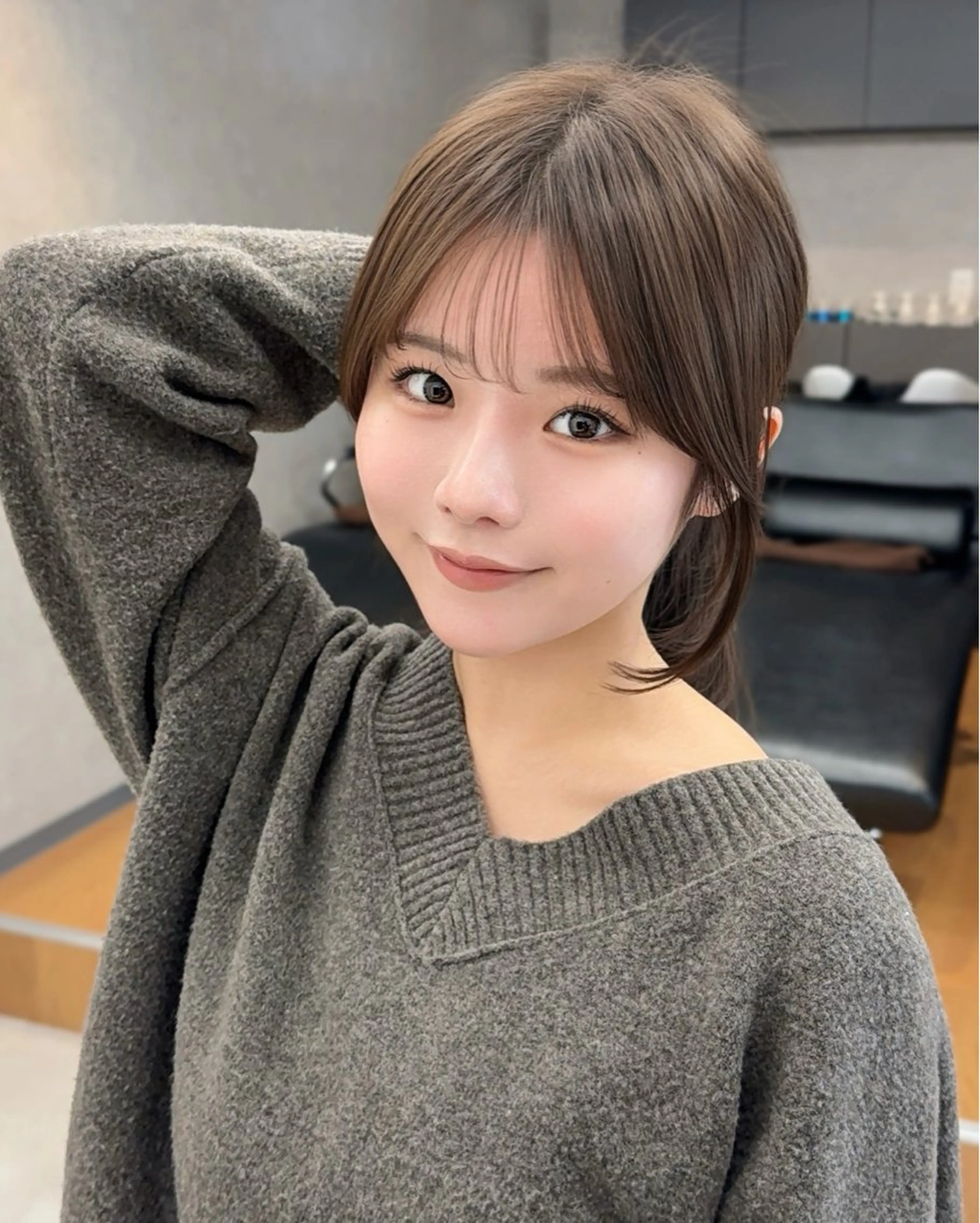 ミディアム カラー ヘアアレンジ ⭐️銀座/ショート/ 艶カラー/りょうがのヘアスタイル