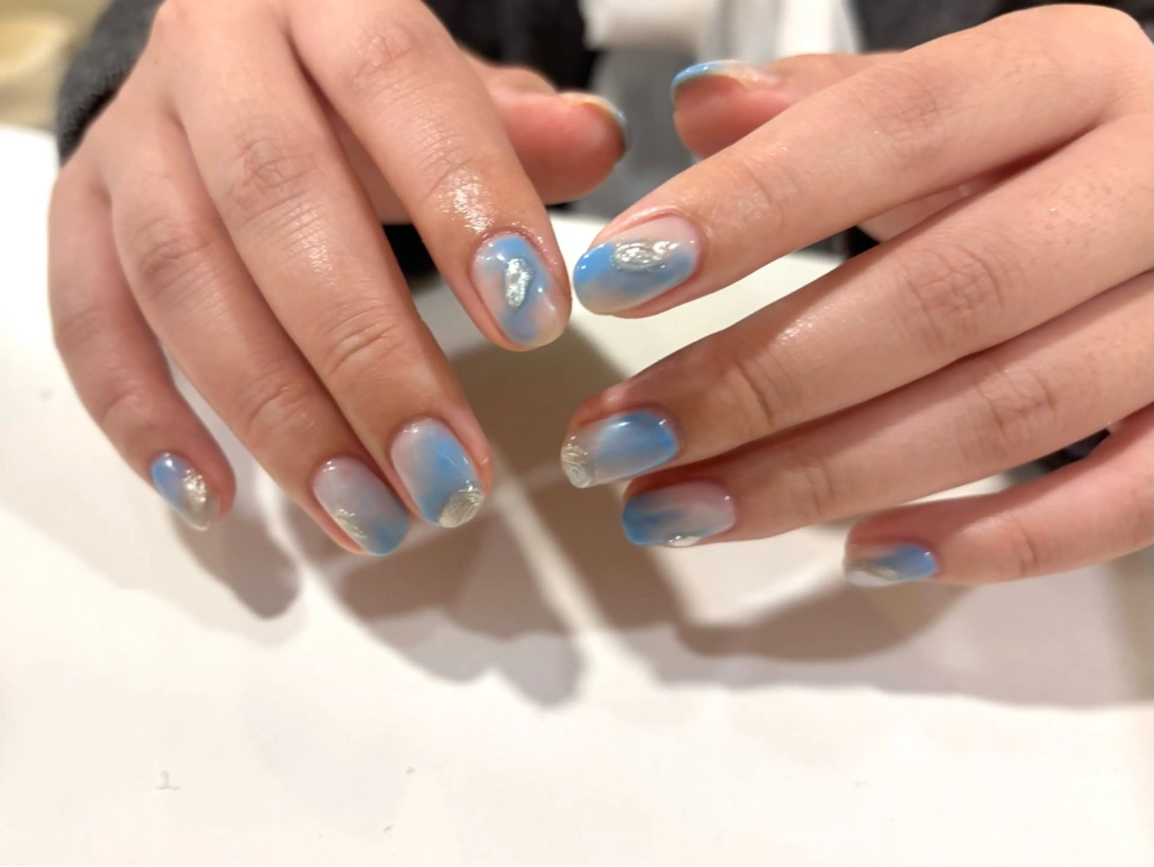 ネイル ジェルネイル ニュアンスネイル パラジェル ショートネイル シンプルネイル ハンドネイル Lino中目黒 🎀 パラジェルのネイルデザイン