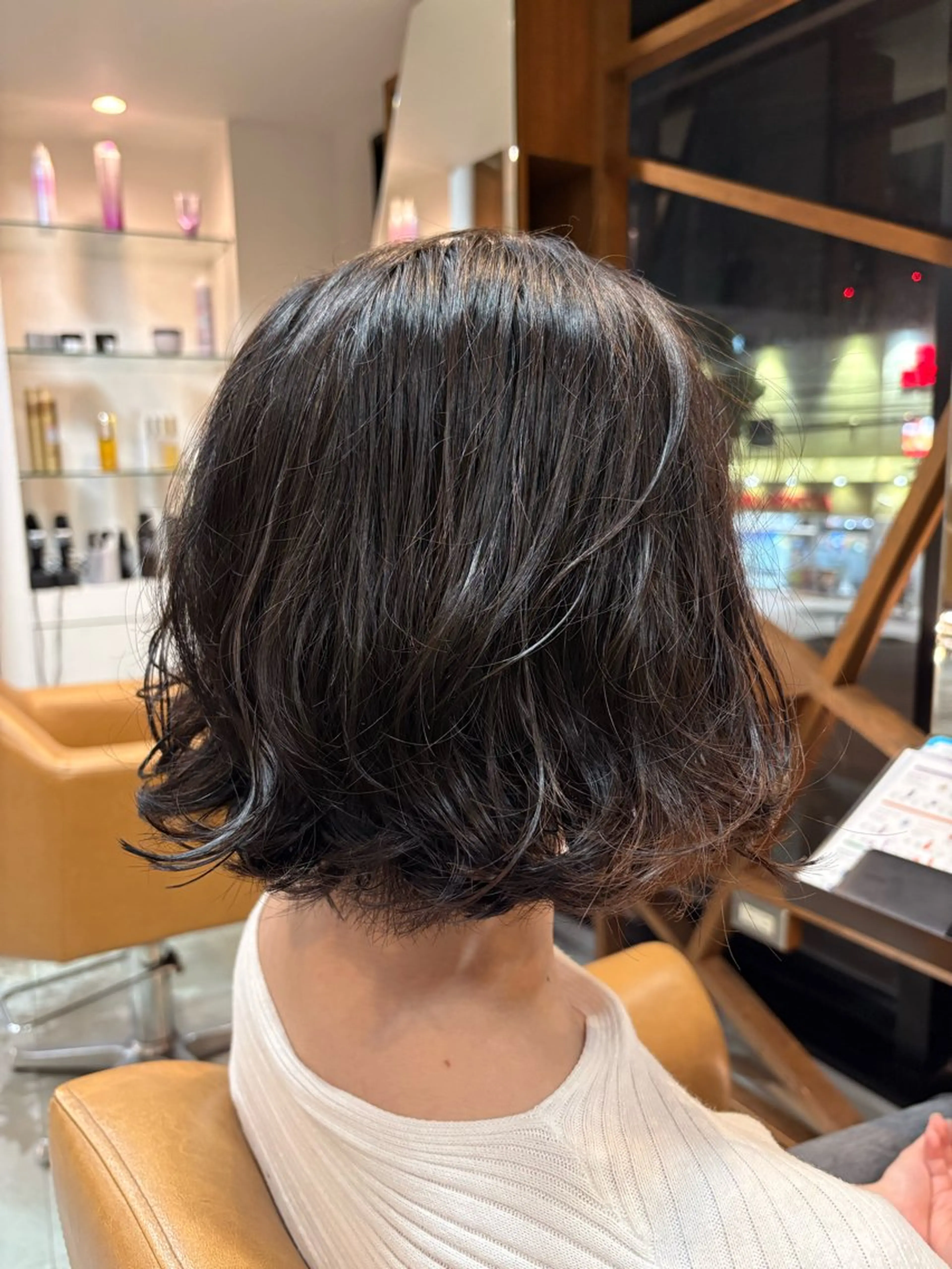 ミディアム パーマ ORO西宮/ ナカエ テッタのヘアスタイル