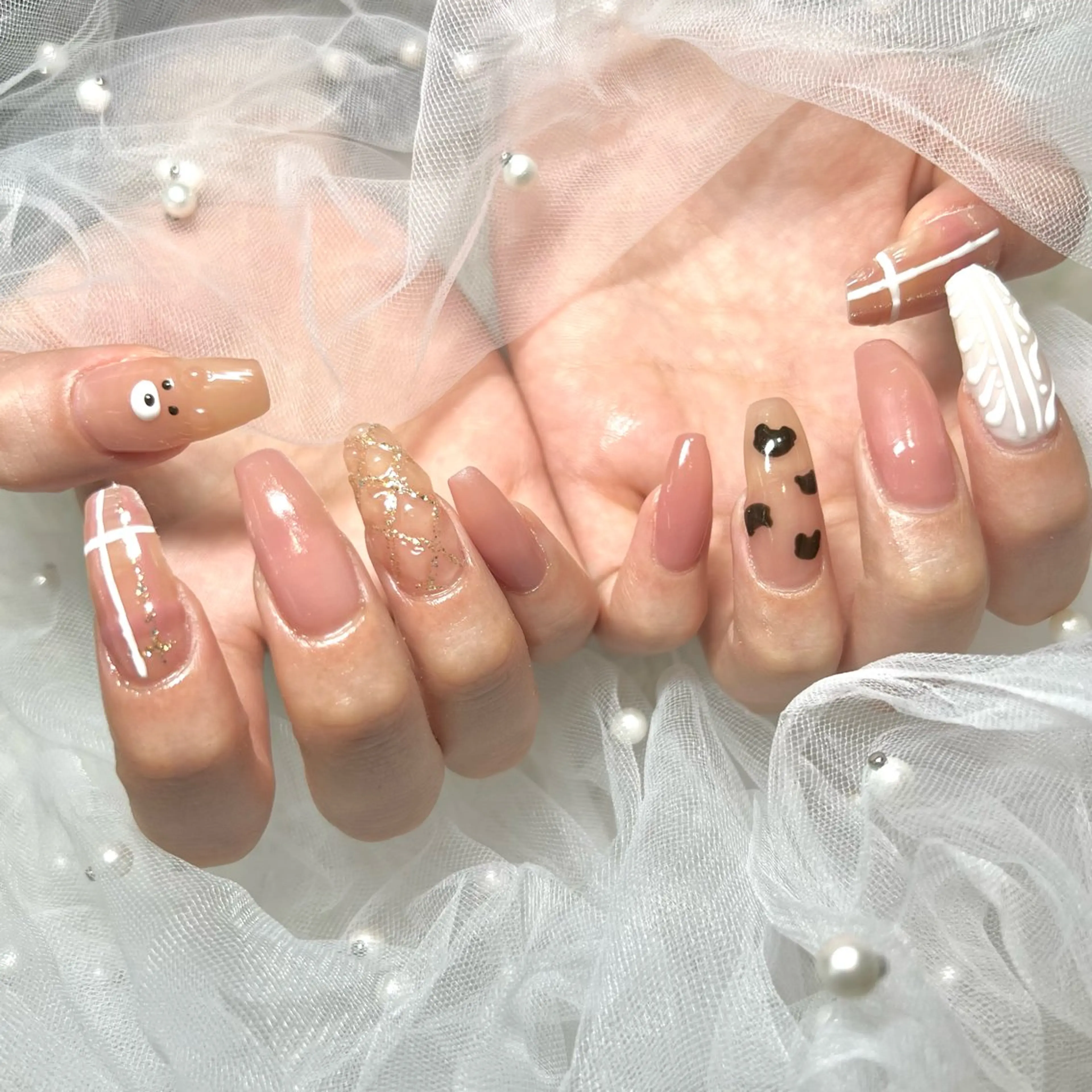 ネイル ハンドネイル E  nail 風羽のネイルデザイン