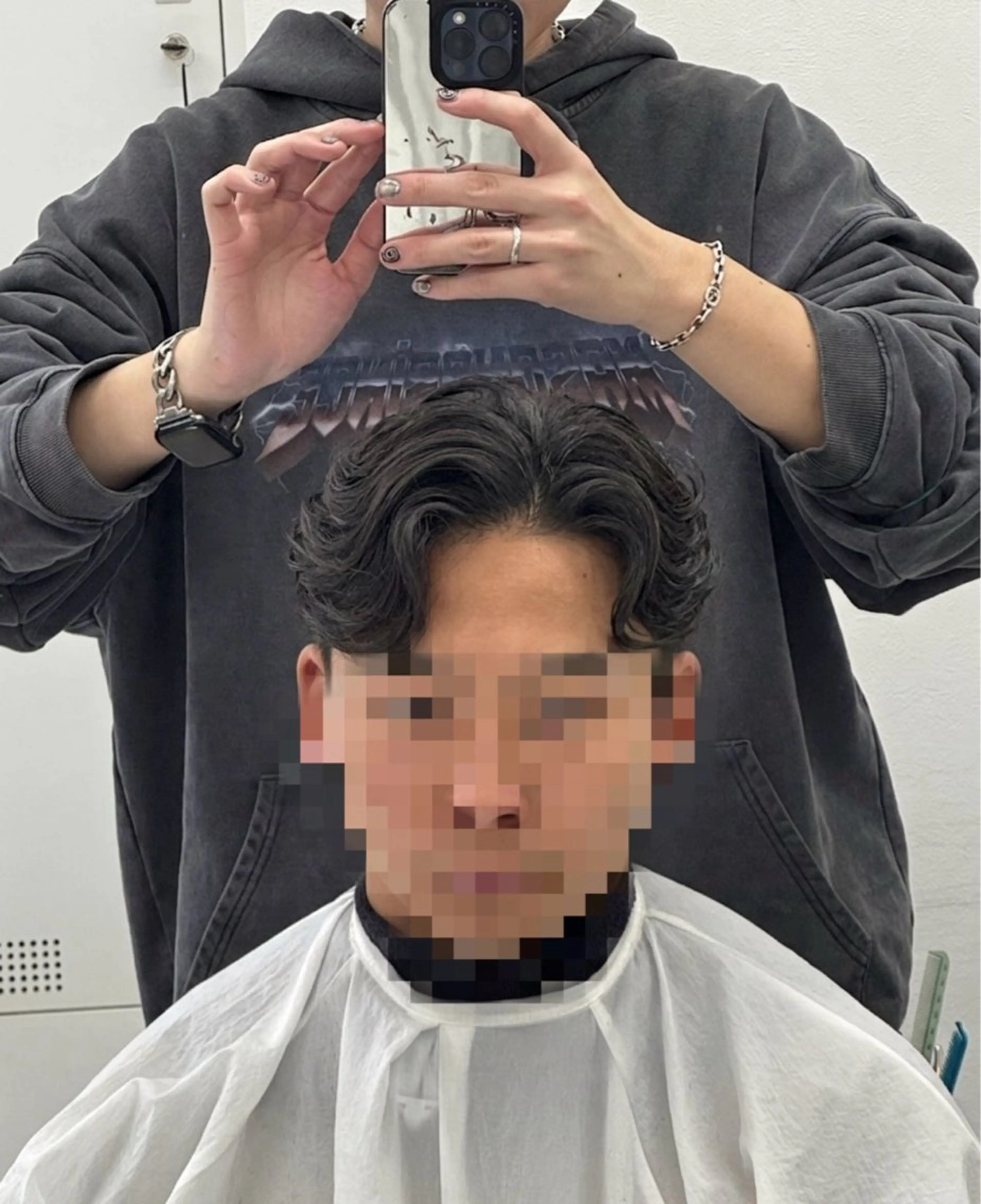 メンズ 赤み消し／アッシュ系 ／ダウンパーマ／優斗のヘアスタイル