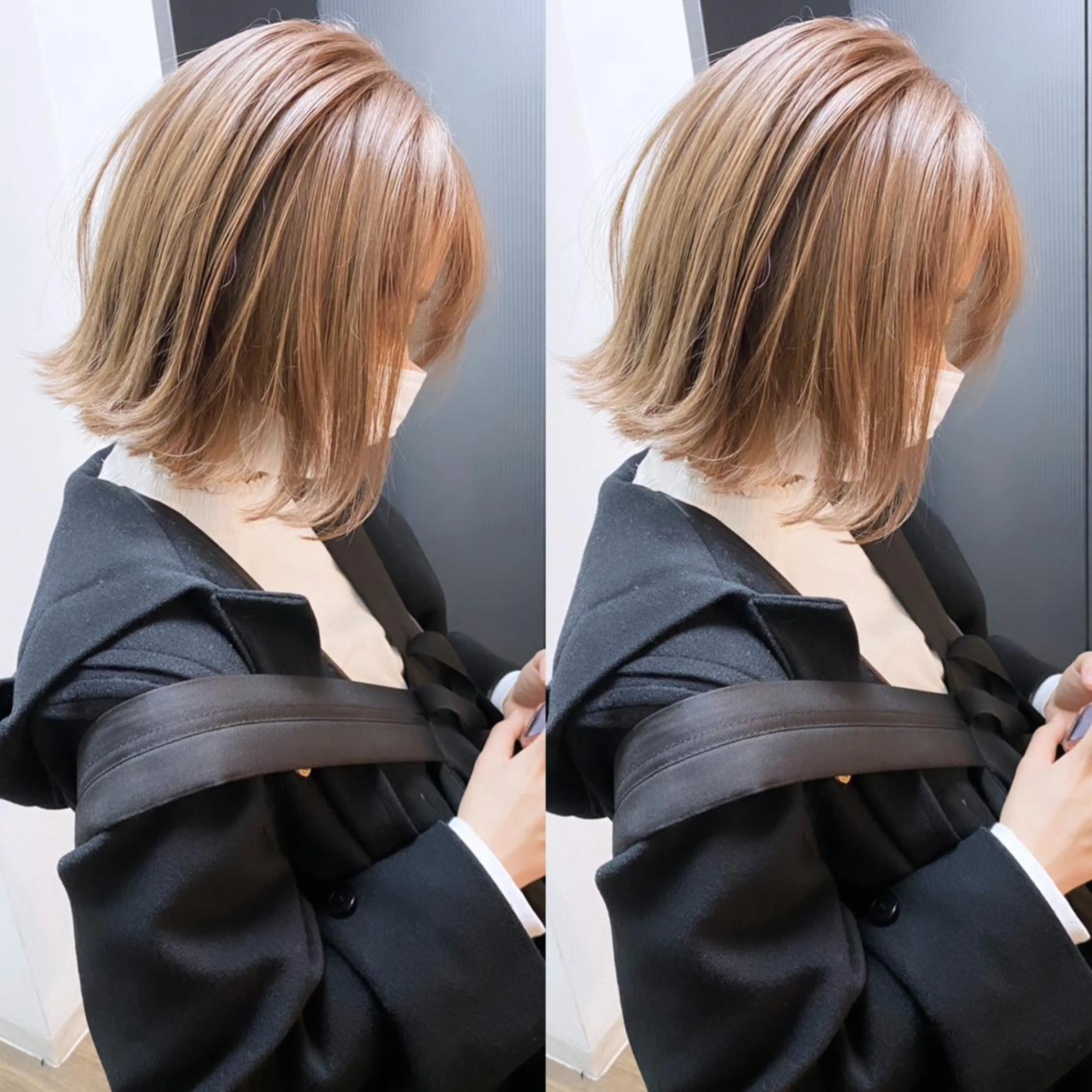 ミディアム カラー ⭐️横浜ブリーチ特化 美容師　堤涼⭐️のヘアスタイル