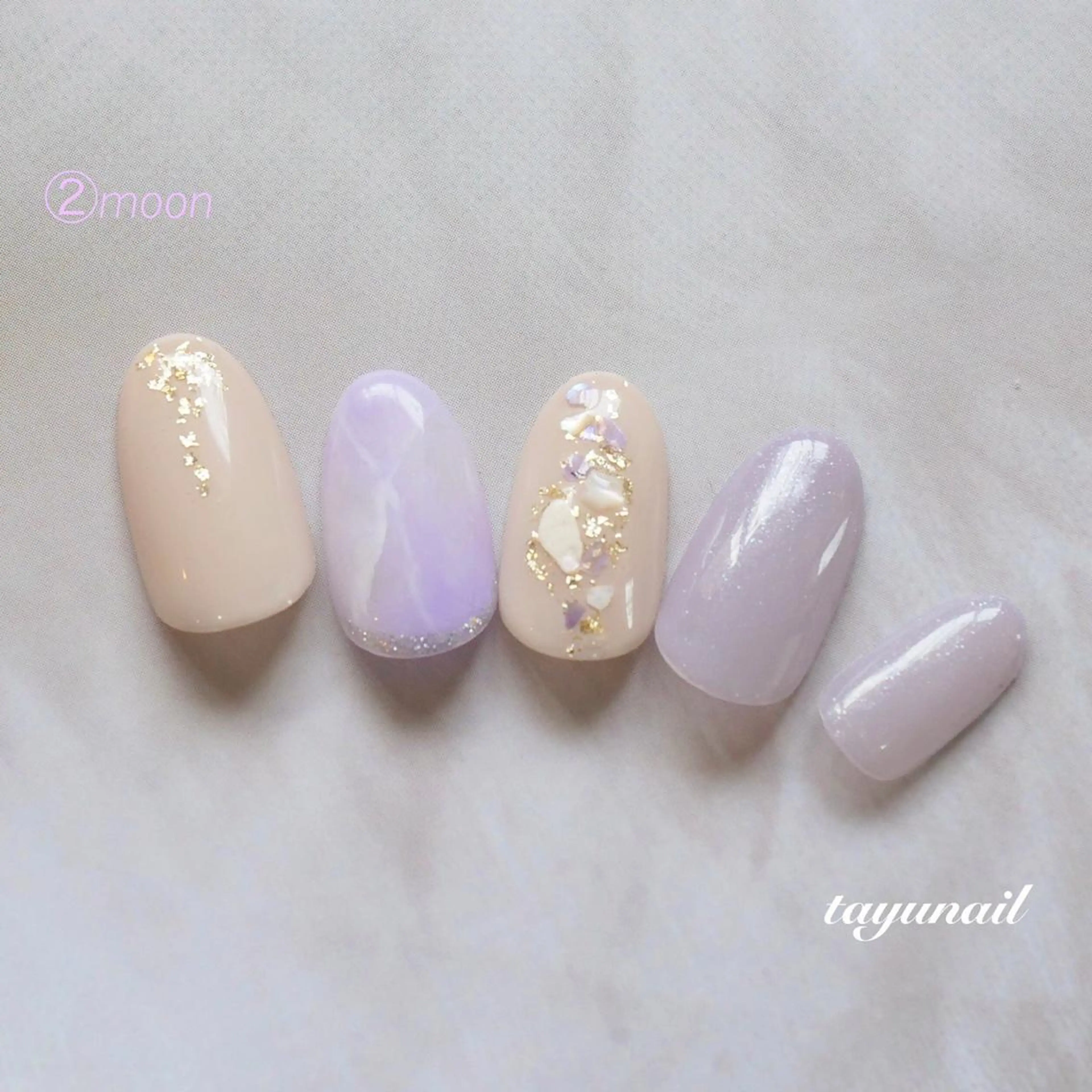 ネイル アートネイル ブルー フットネイル パープル スカルプネイル ネイルサロン 【たゆnail】のネイルデザイン