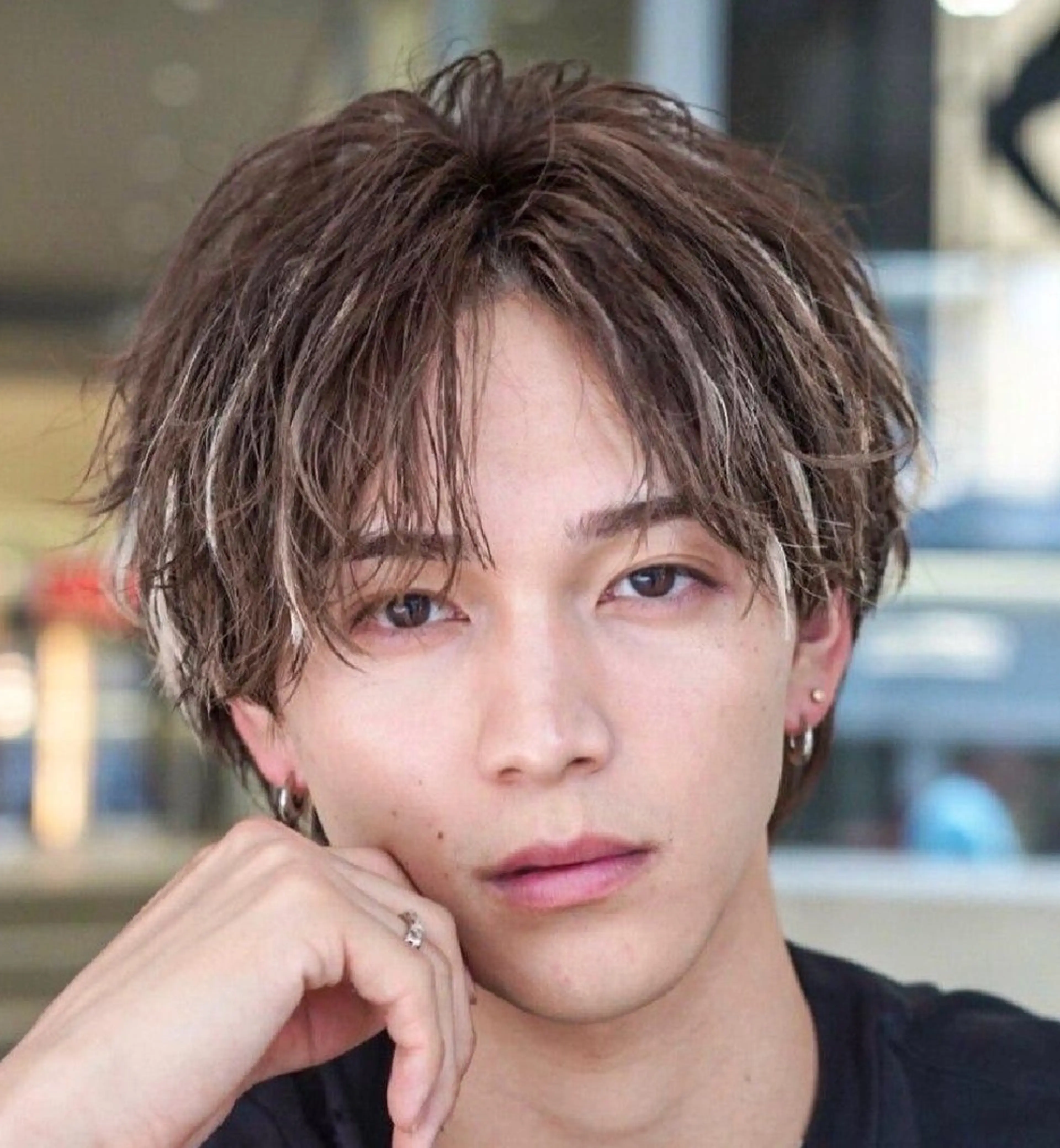 カラー パーマ メンズ センターパート マッシュ メンズパーマ プードルパーマ メンズツイストパーマ カット ヘアカラー パーマ 仙台波巻きパーマ/ fifth/遠藤楓雅のヘアスタイル